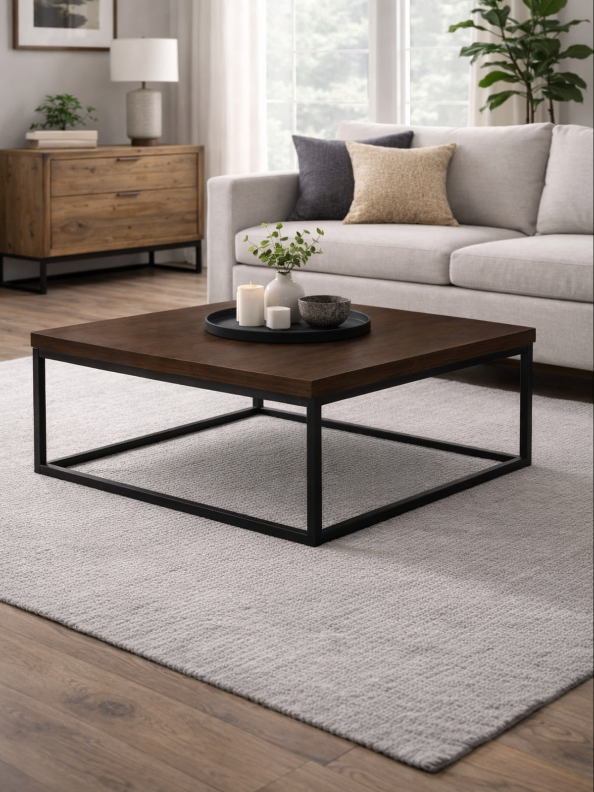Brooklyn Square Oak Coffee Table Dark Oak