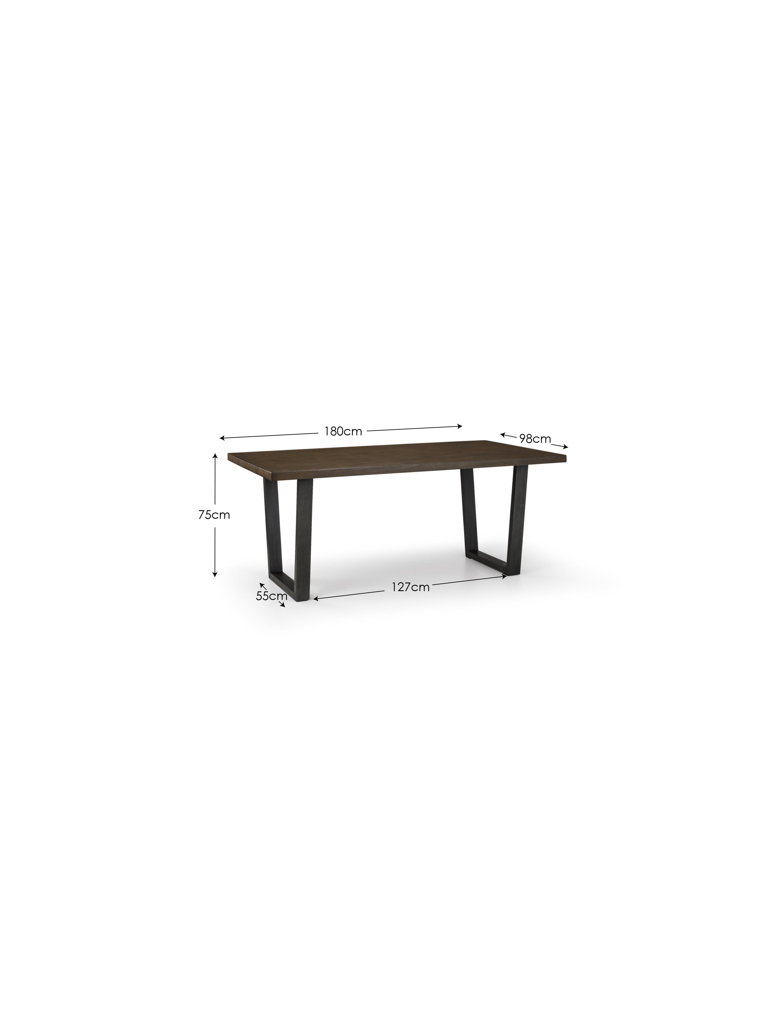 Brooklyn Dark Oak Table, 4 Charcoal Chairs and Upholsterd Bench – Dark Oak Effect