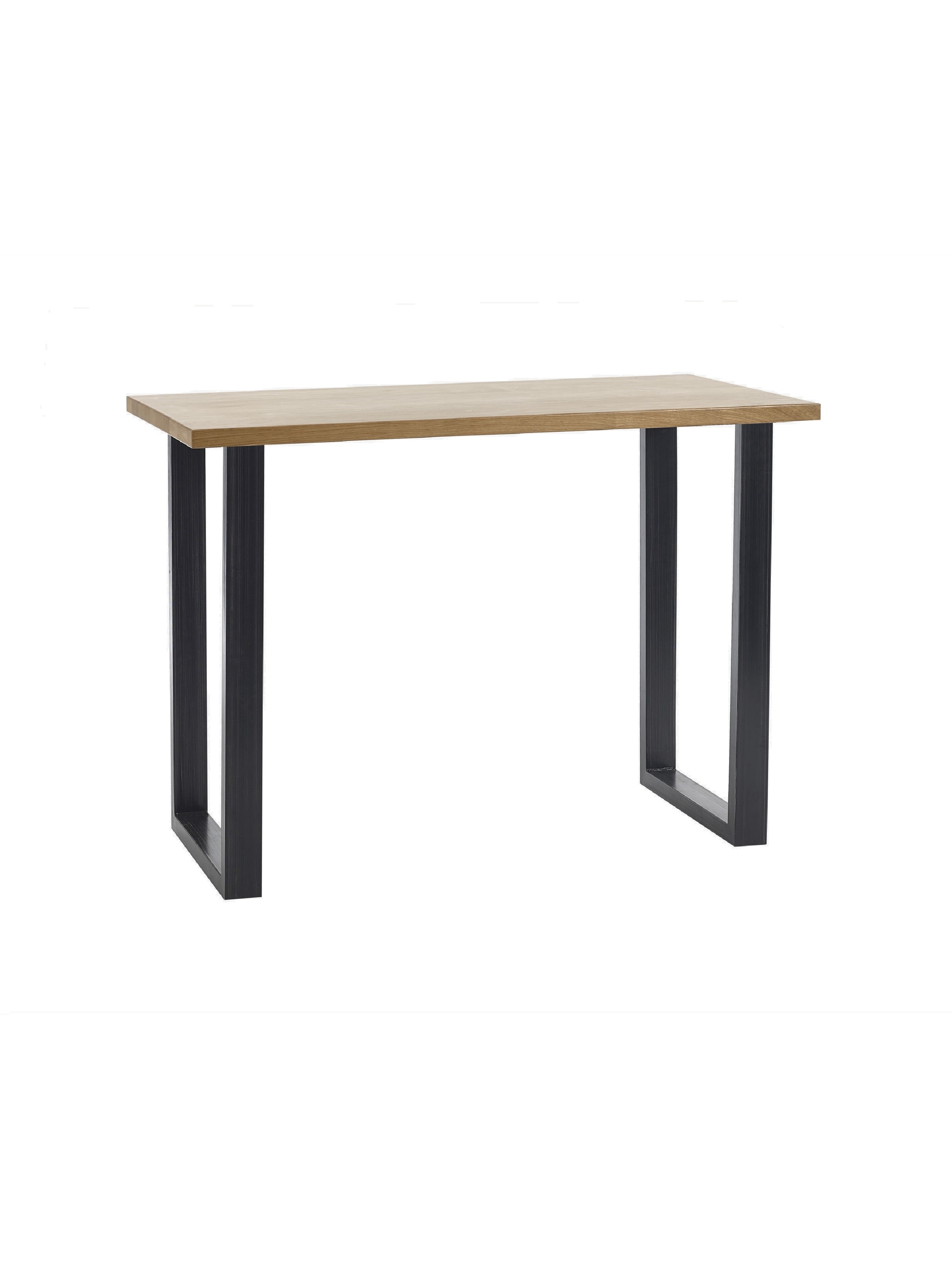 Brooklyn Solid Oak 96cm Bar Table Set with 2 plush Grey Velvet Quilted Stools