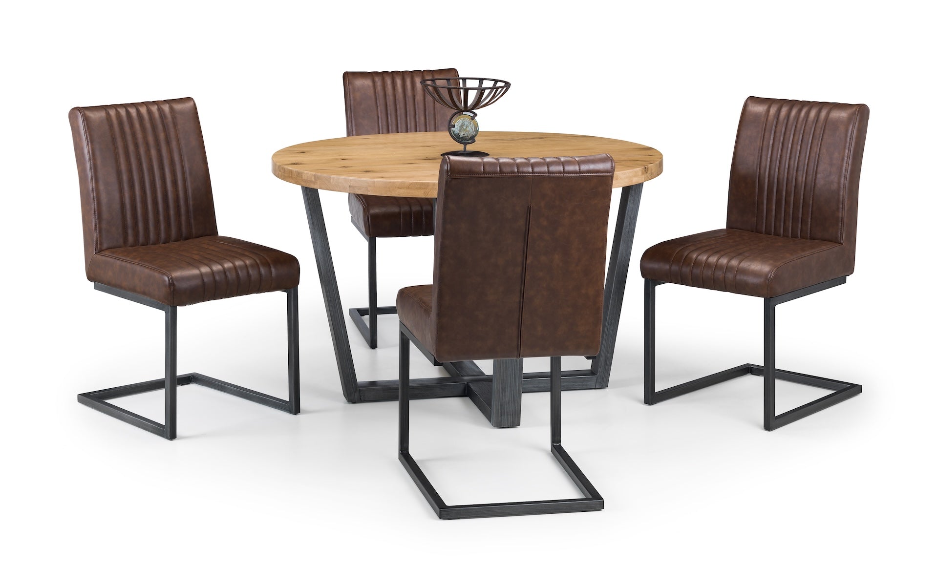 Brooklyn Chairs - Brown (Set of 2) – Julian Bowen, view 5