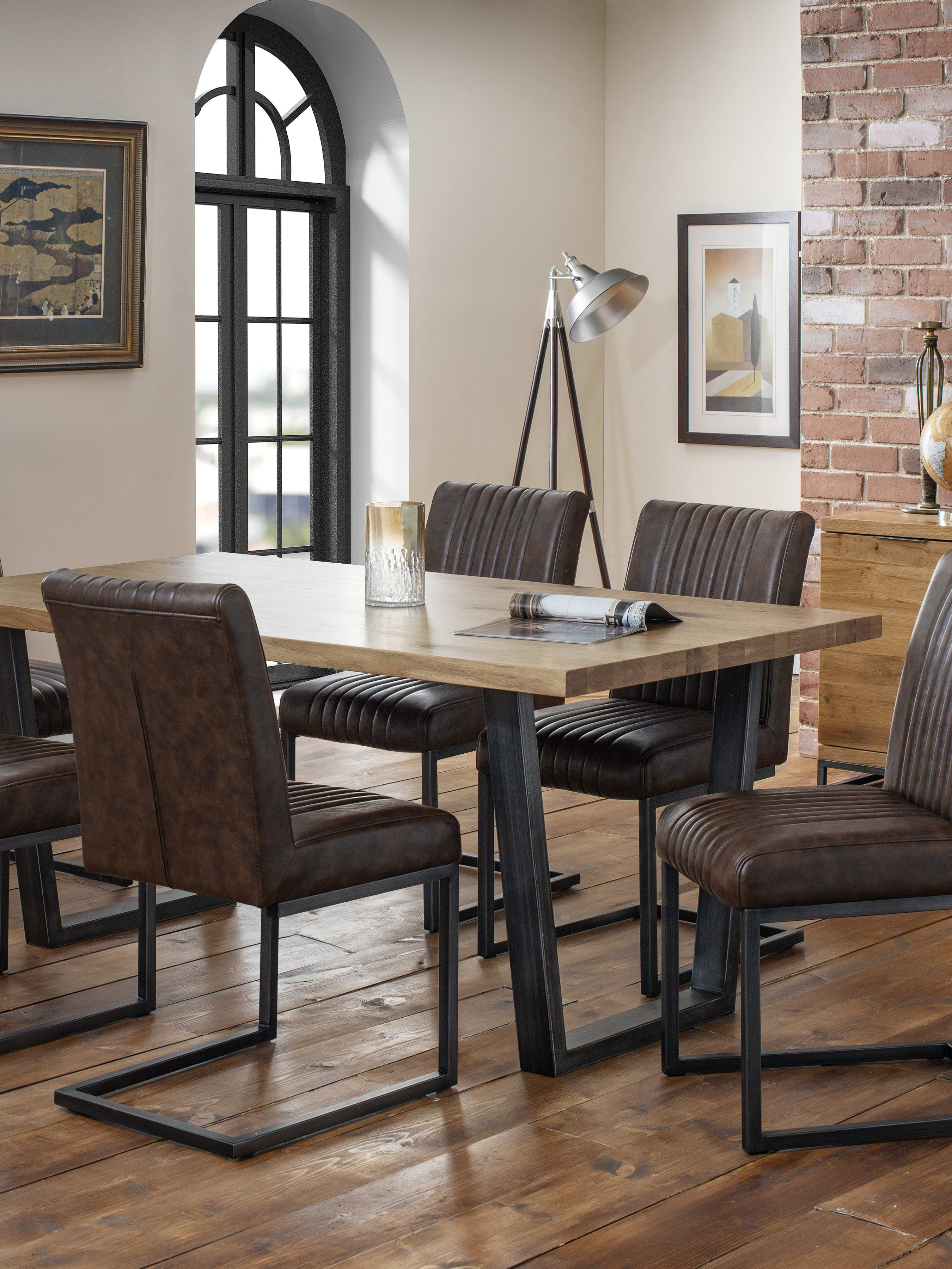 Set Of 4 Brooklyn Chair – Brown Faux Leather