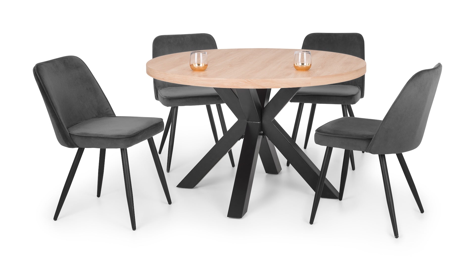 Burgess Dining Chairs - Grey (Set of 2) – Julian Bowen, view 5