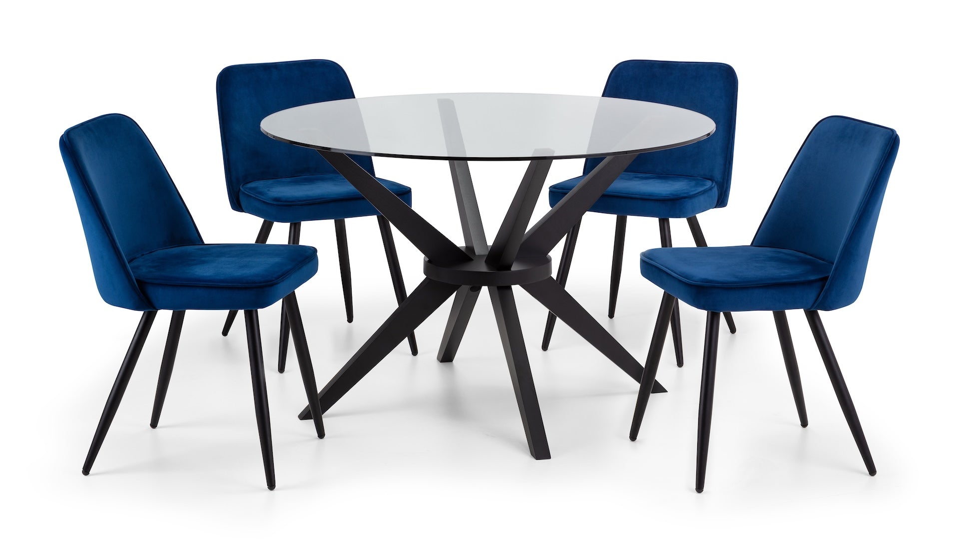 Burgess Dining Chairs - Blue (Set of 2) – Julian Bowen, view 5
