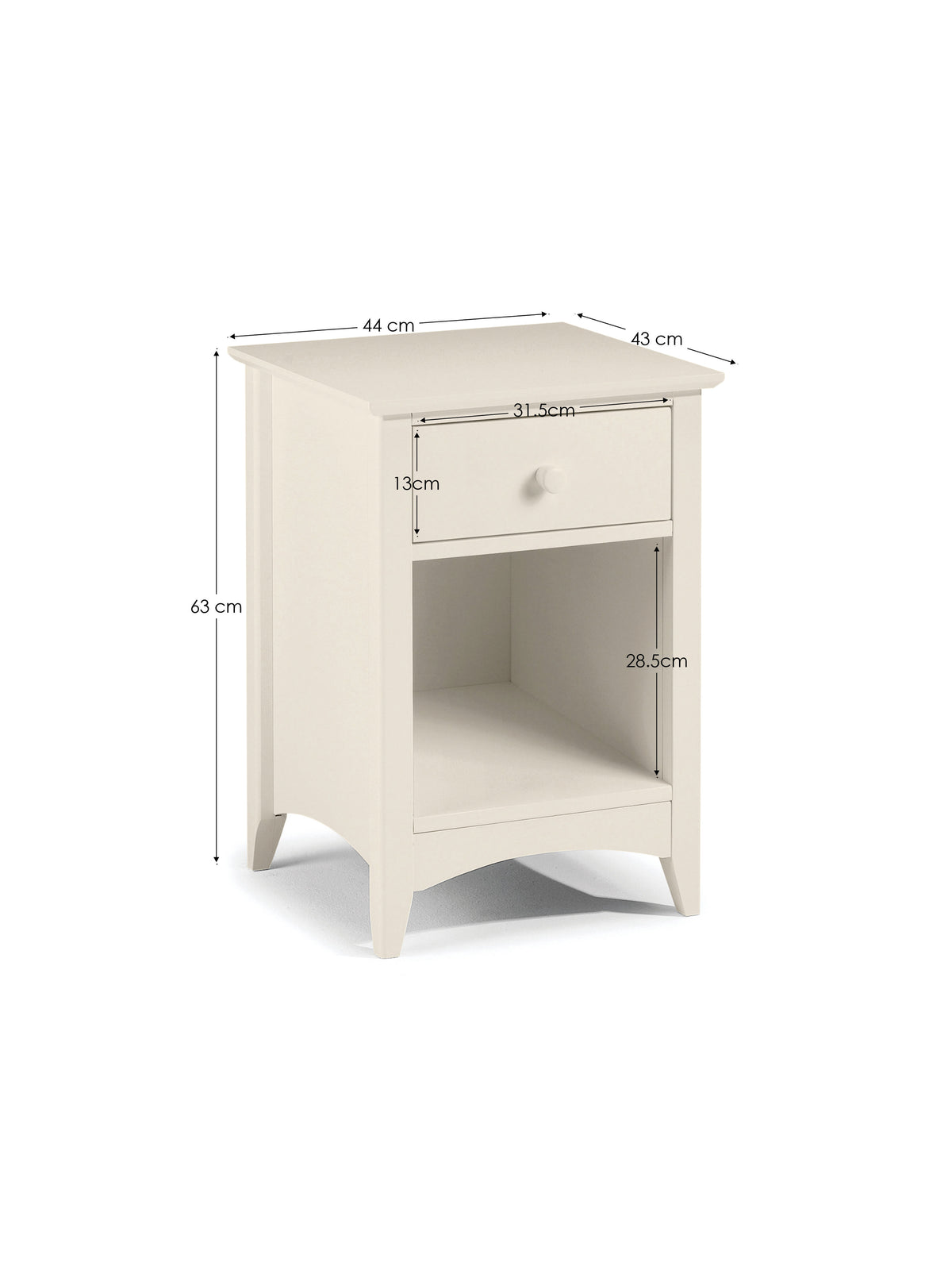 Cameo 1 Drawer Bedside