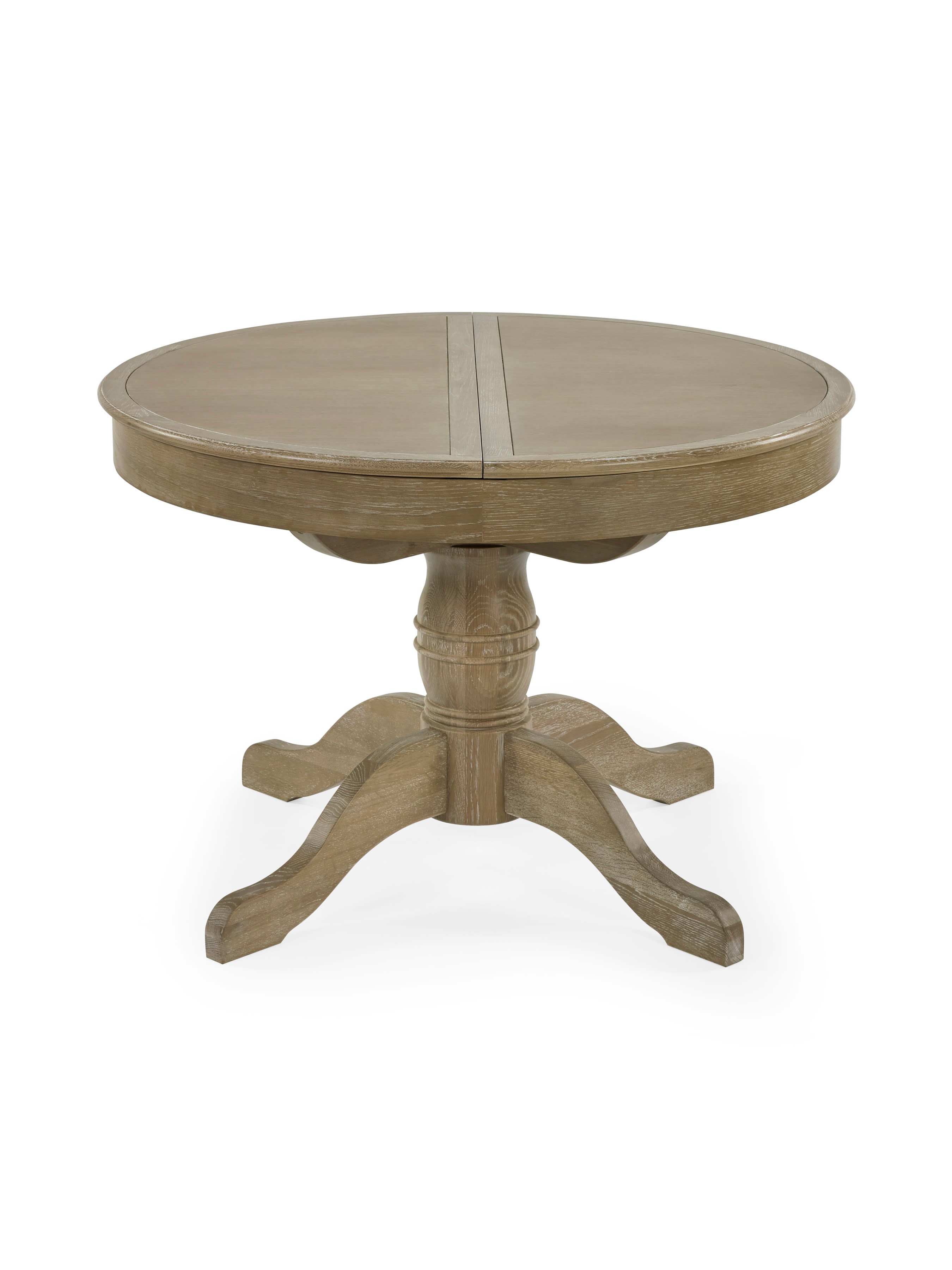 Camille Limed Oak 110-145cm Round to Oval Extending Dining Table
