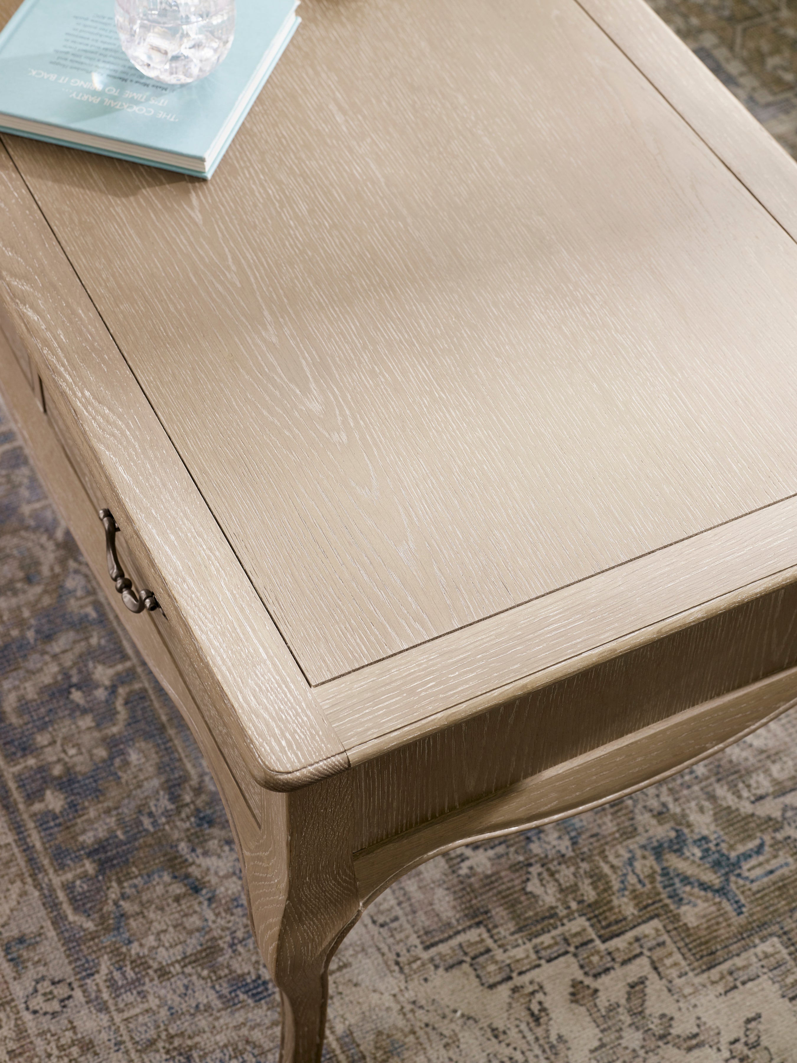 Camille French Style Rectangular Coffee Table – Limed Oak