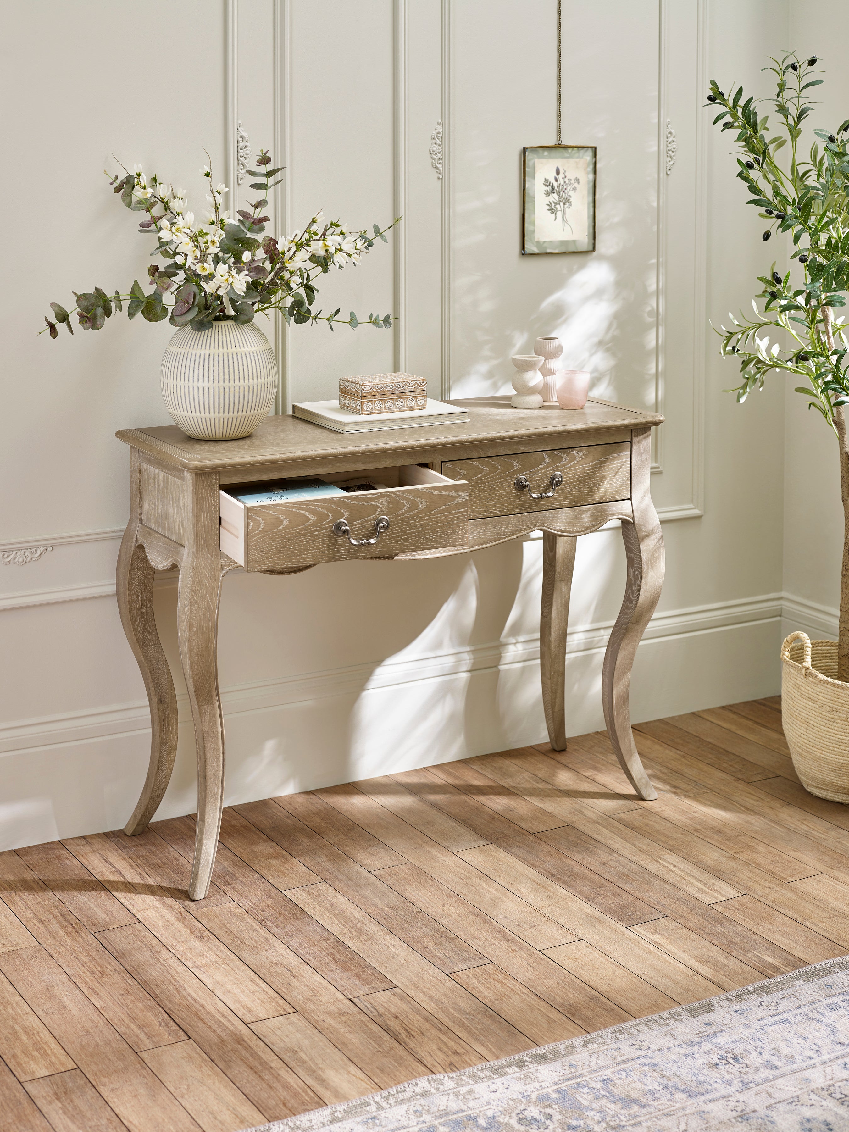 Camille Console Table – Limed Oak