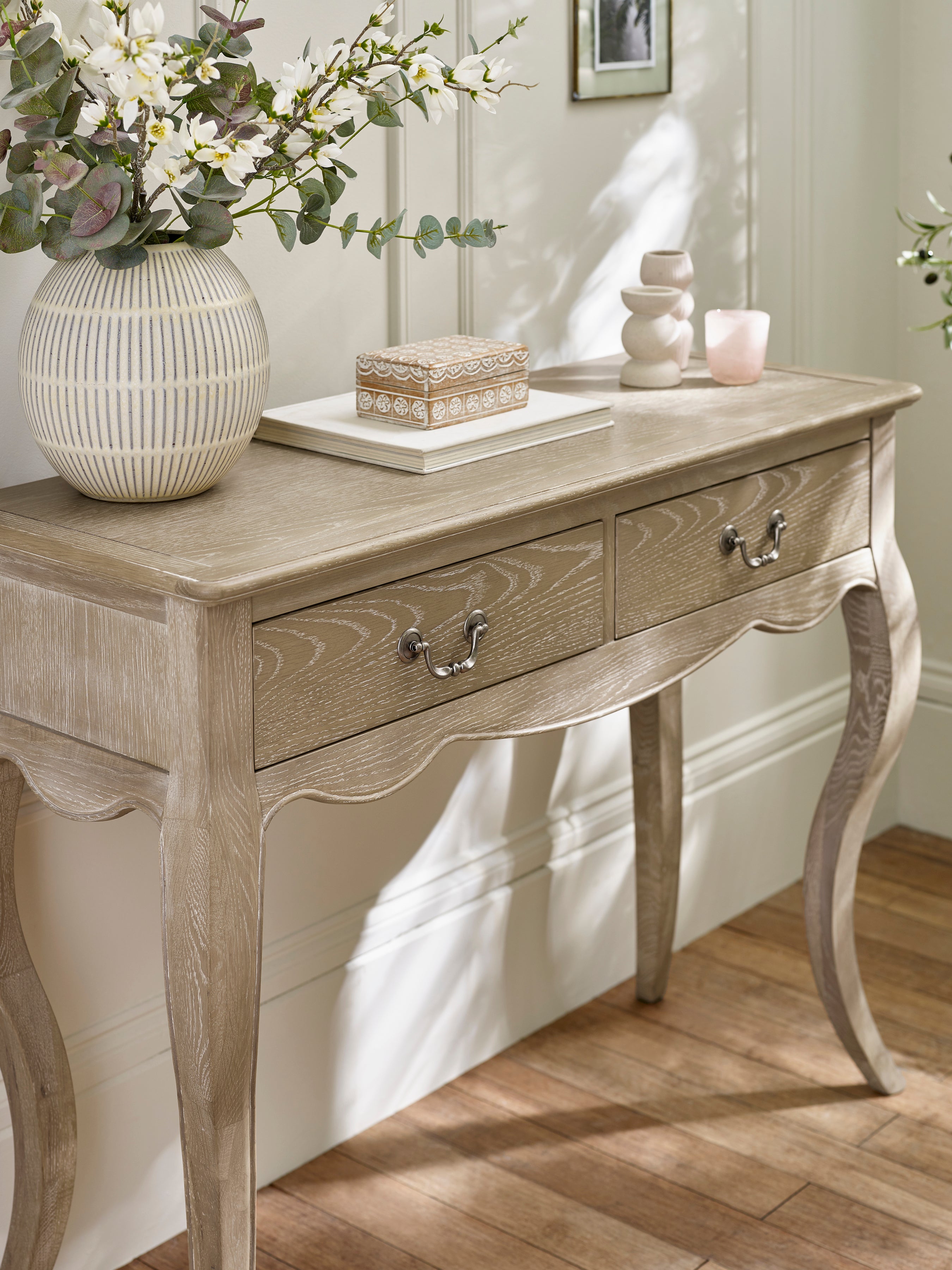 Camille Console Table – Limed Oak