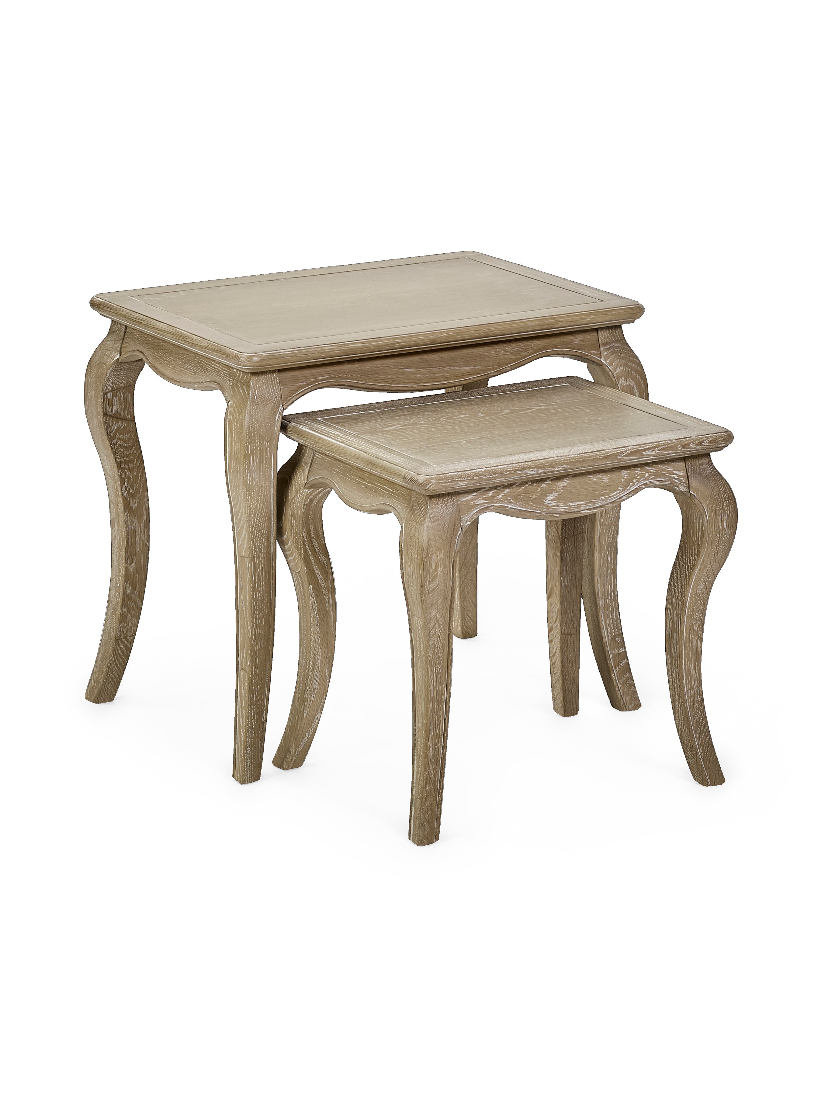 Camille Nesting Tables – Limed Oak