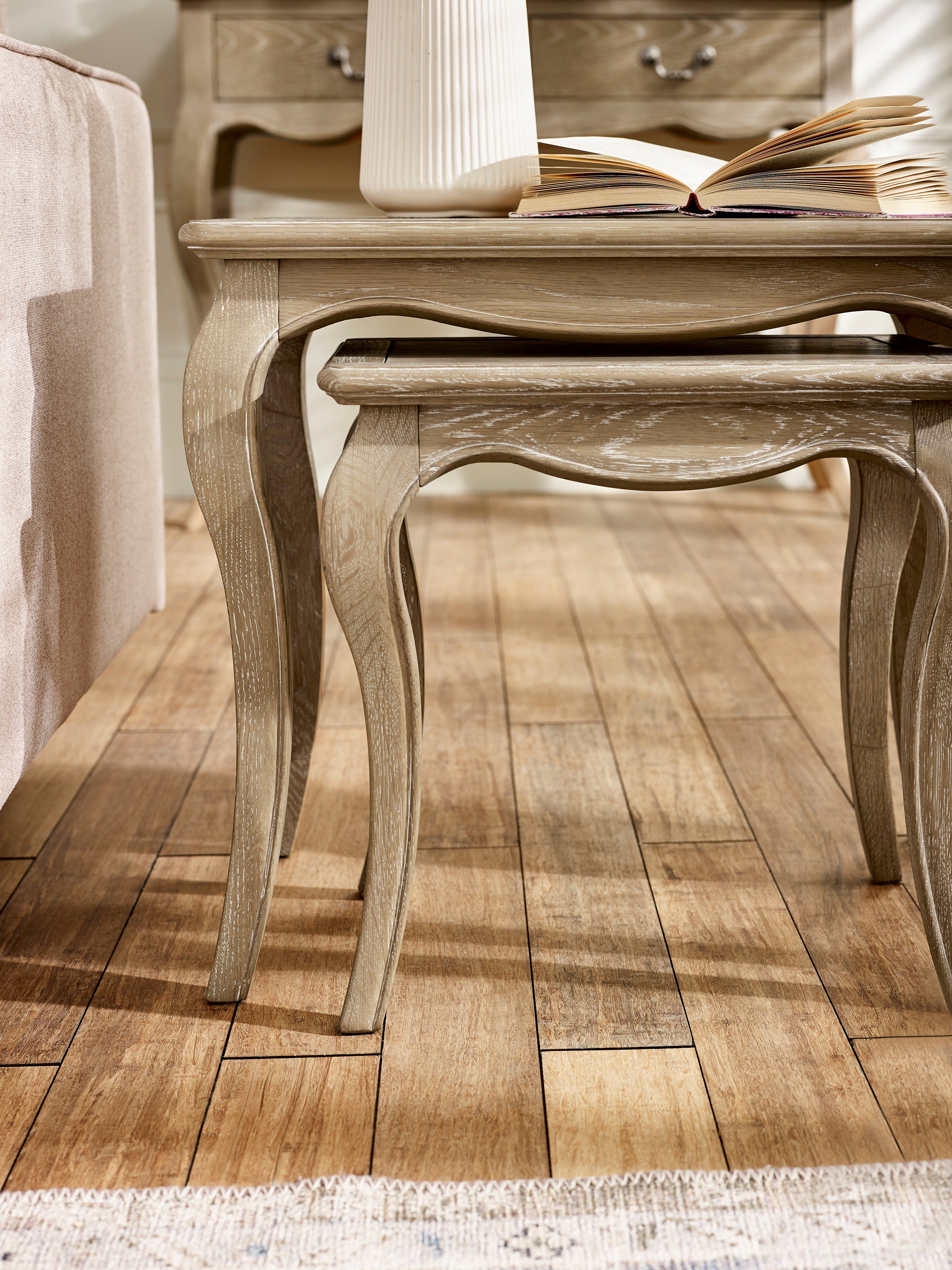 Camille Nesting Tables – Limed Oak