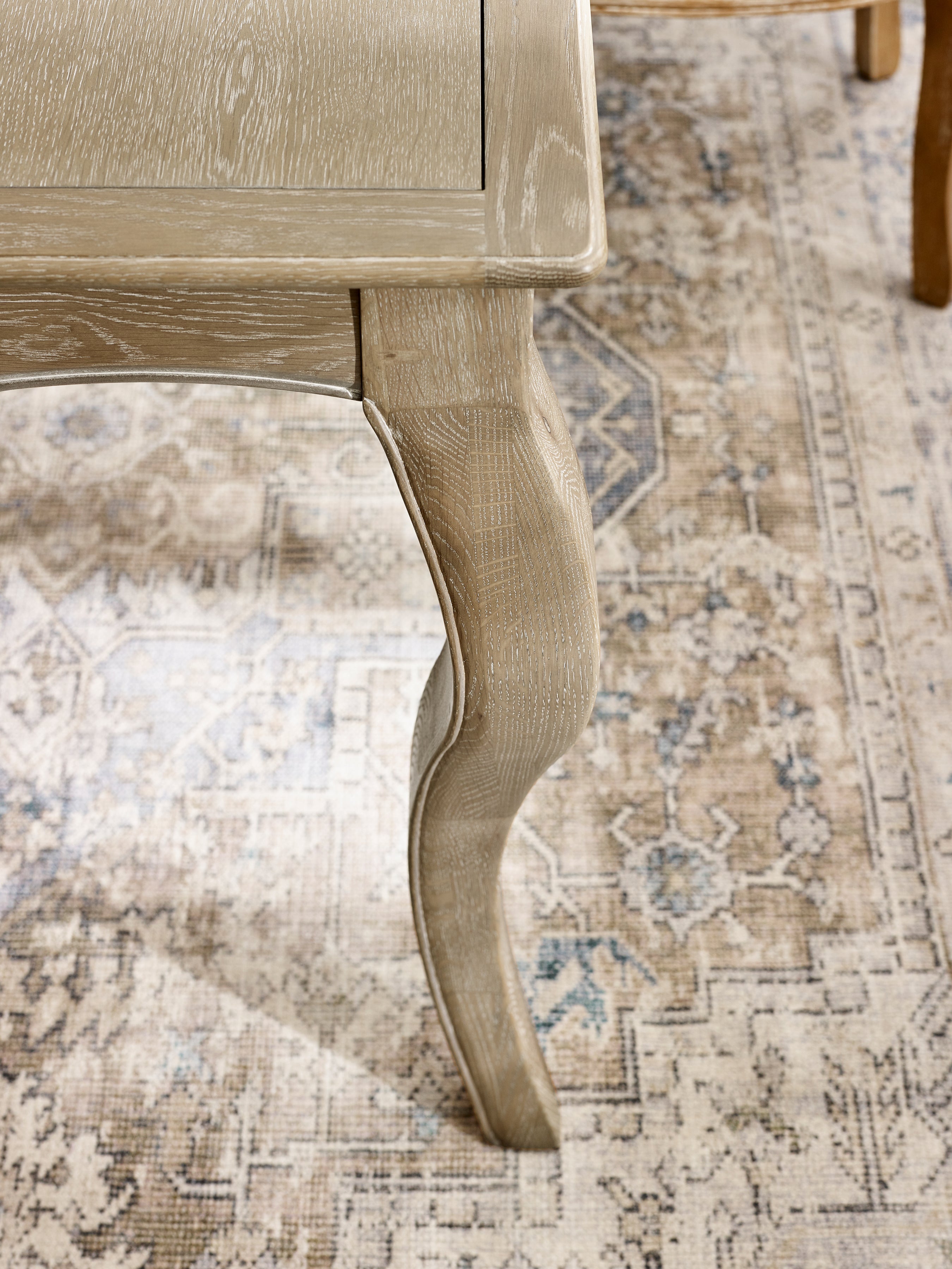 Camille French Style Rectangular 4-6 Seater Extending Dining Table – Limed Oak