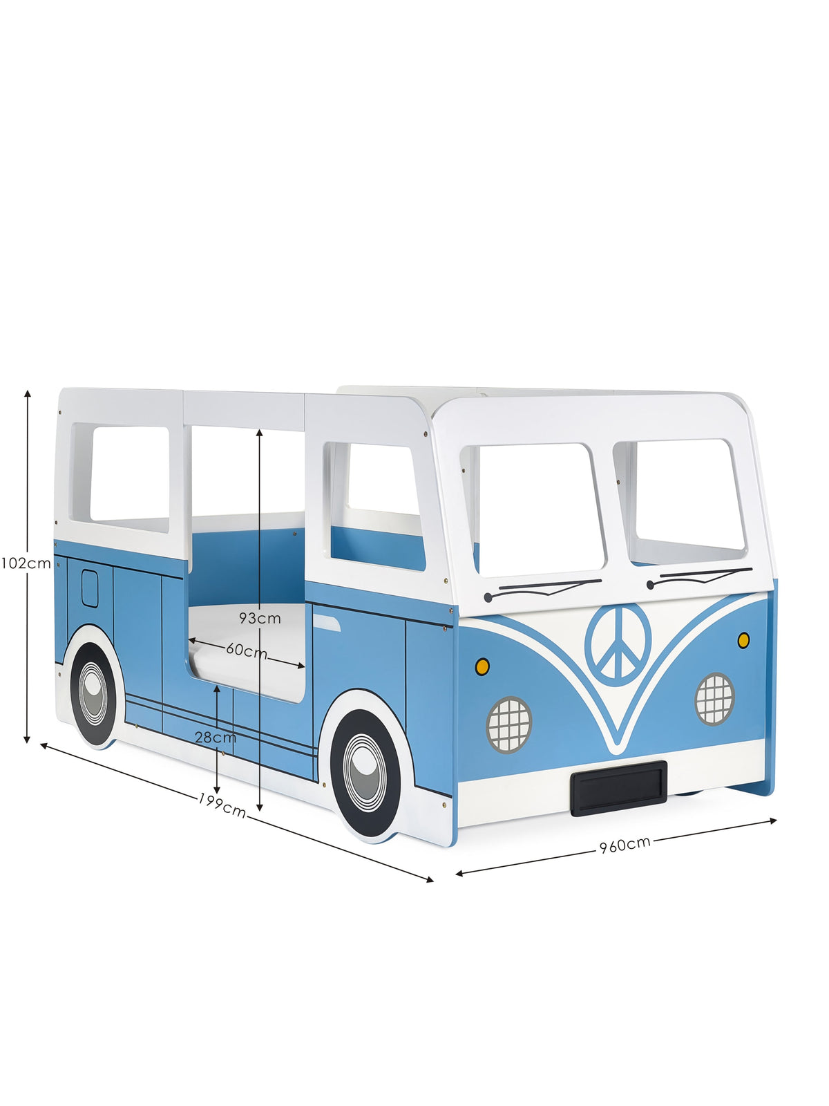 Campervan Bed - Light Blue