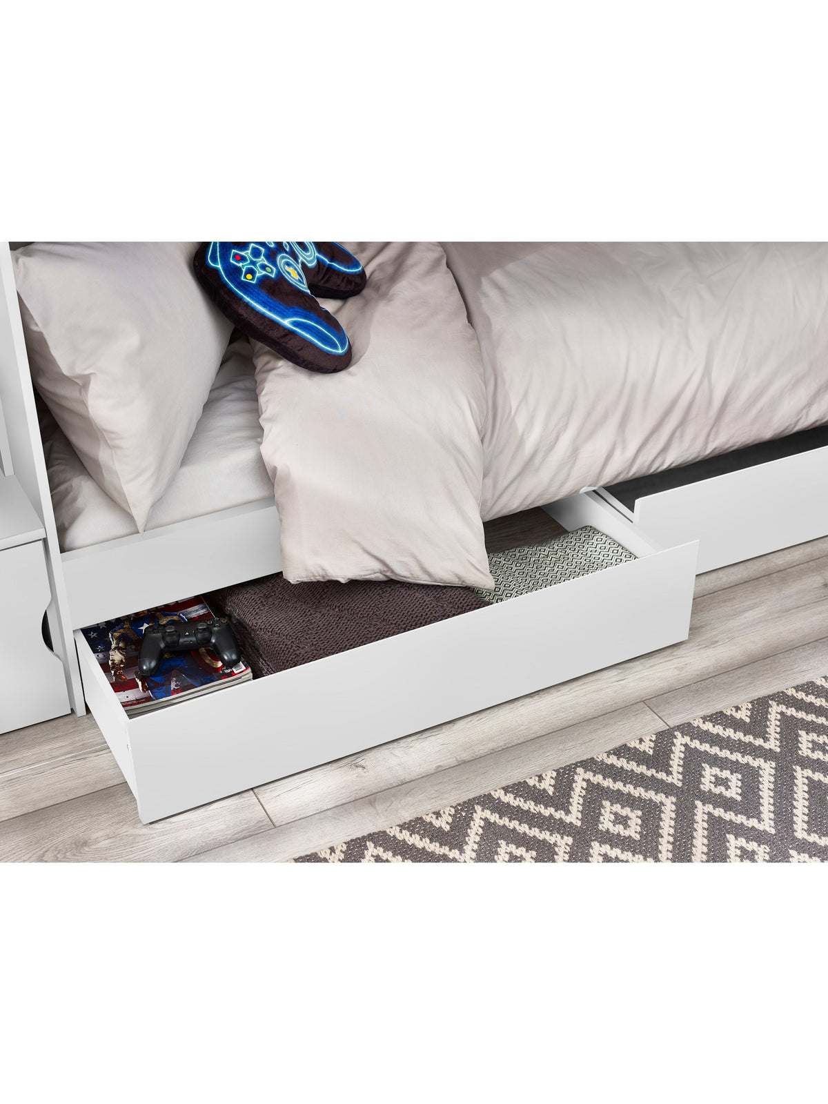 Camelot Staircase Bunk All White