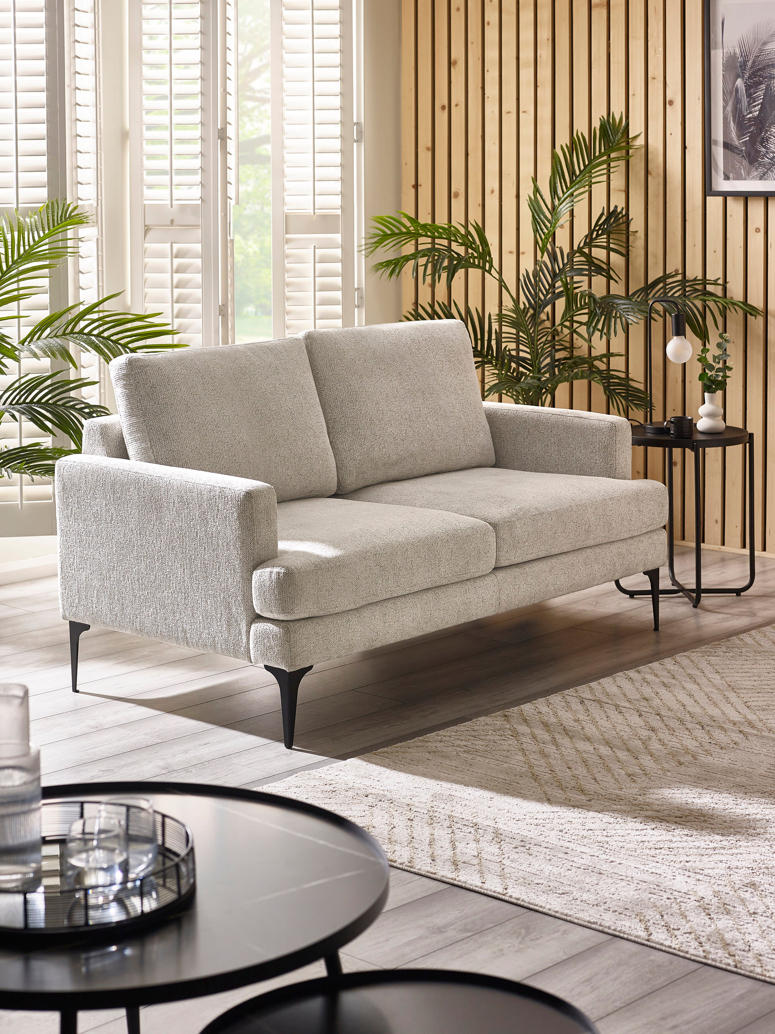 Carrera Oyster Cream Chenille 2 Seater Sofa – Oyster Chenille