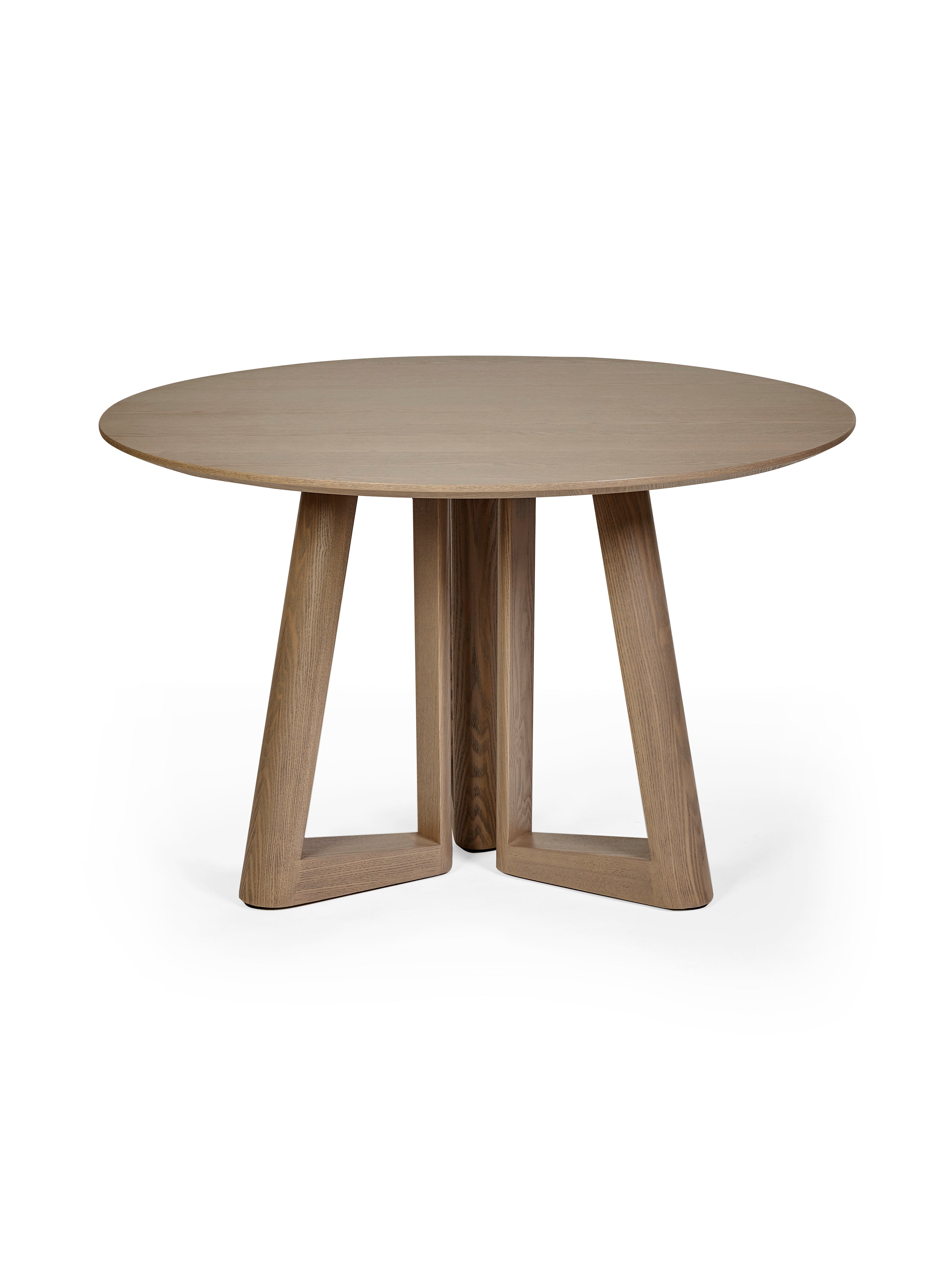 Caravelle Round 4 Seater Dining Table – Smokey Oak Effect