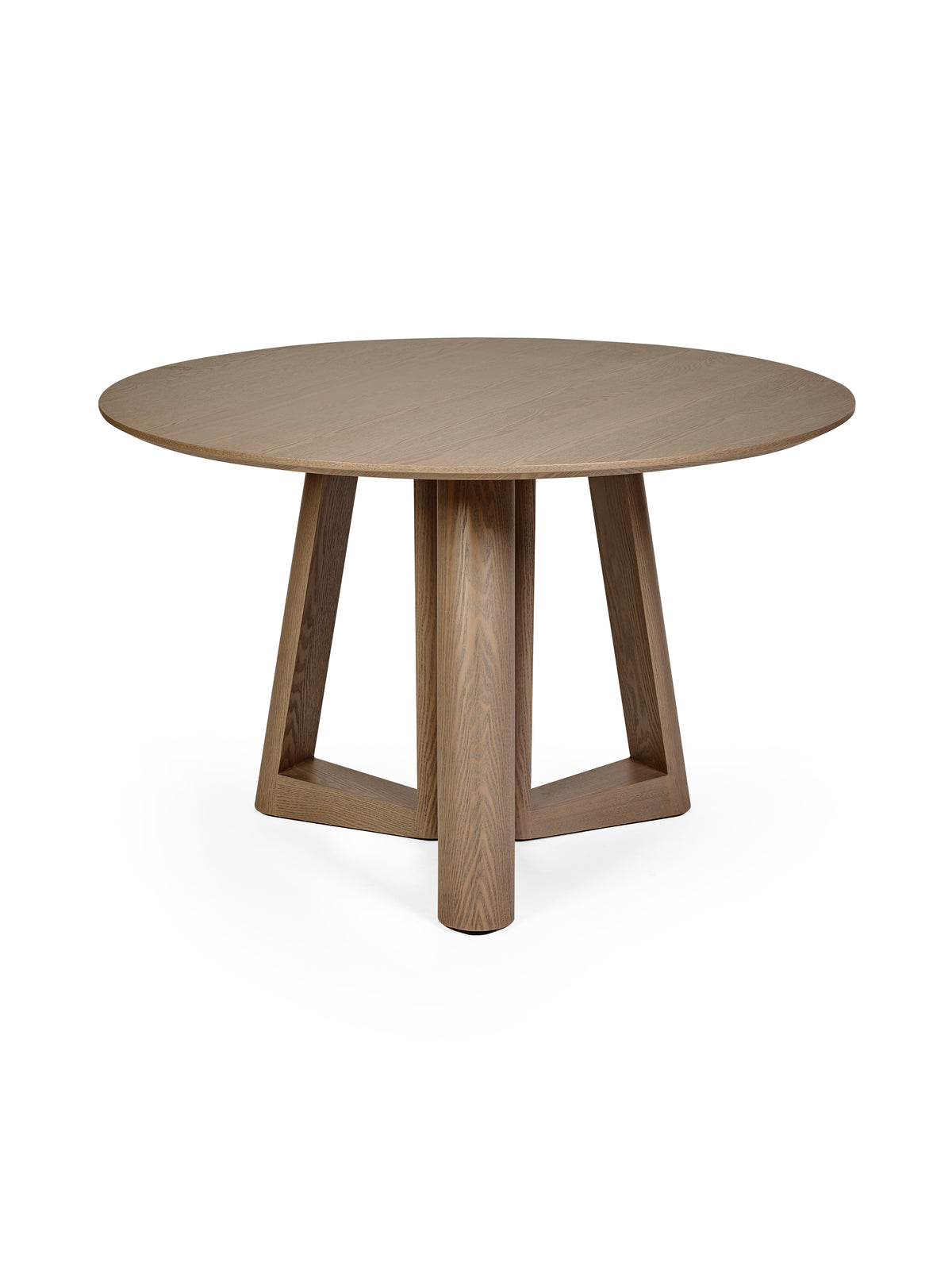 Caravelle Round 4 Seater Dining Table – Smokey Oak Effect