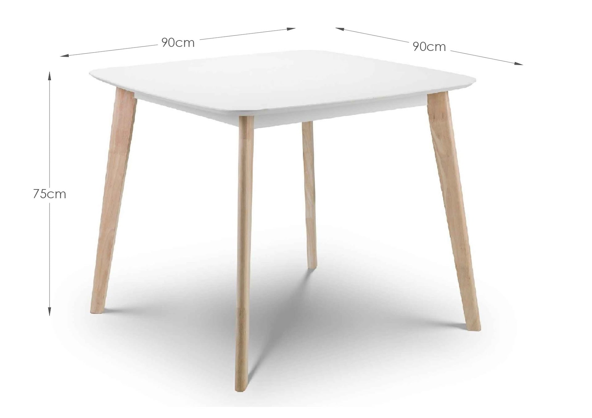 Casa Square Dining Table White/Oak – Julian Bowen, view 3
