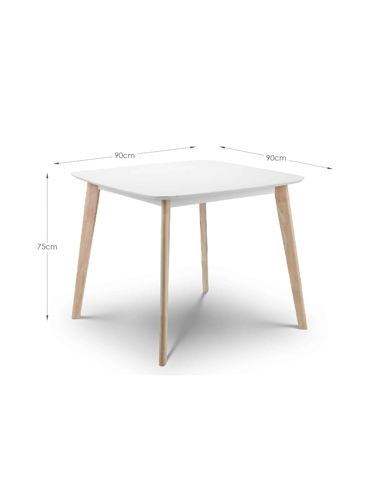 Casa Square Dining Table White/Oak