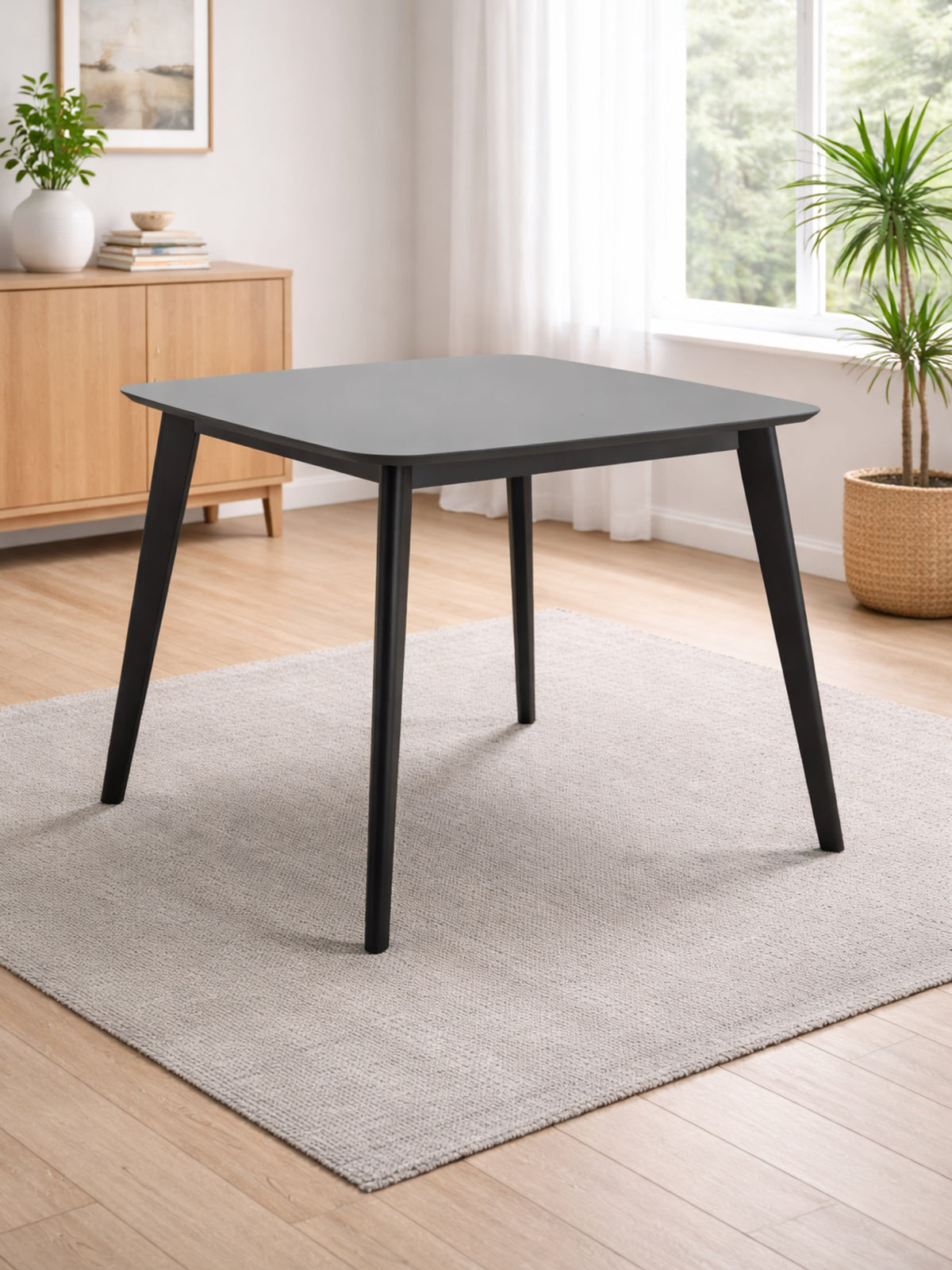 Casa Square Dining Table Grey/Black