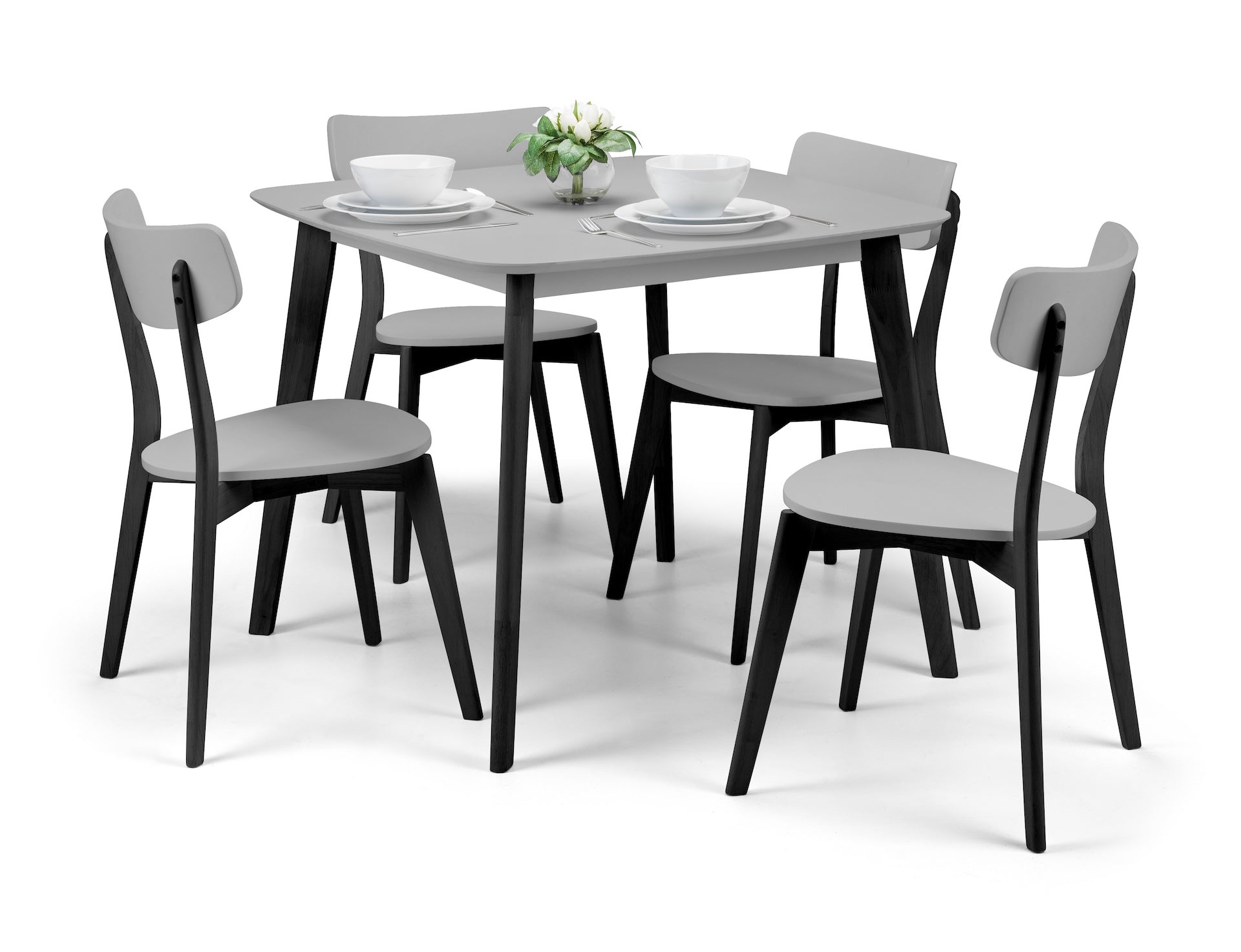 Casa Square Dining Table Grey/Black – Julian Bowen, view 5