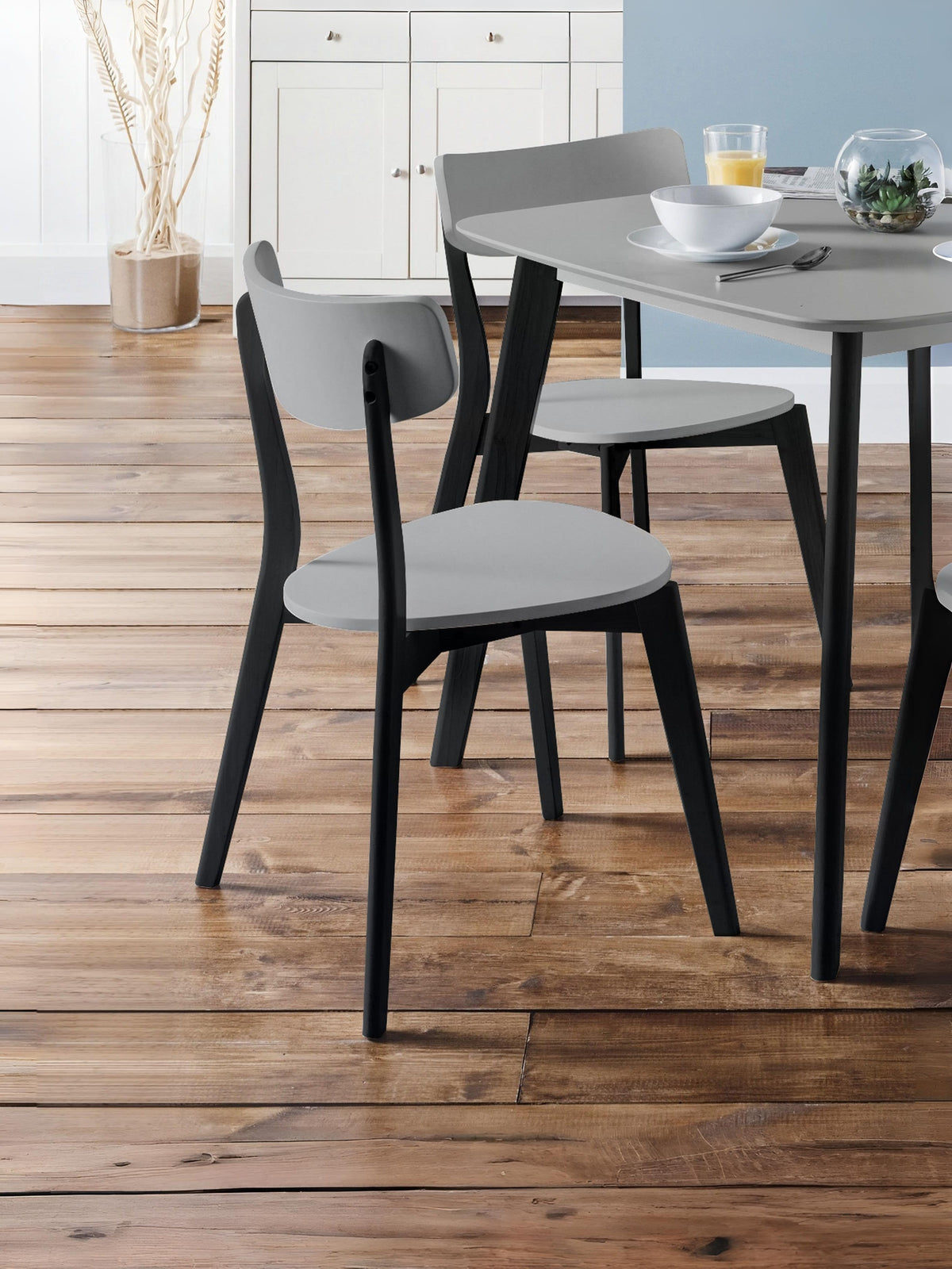 Casa Dining Chairs Grey/Black (Set of 2)
