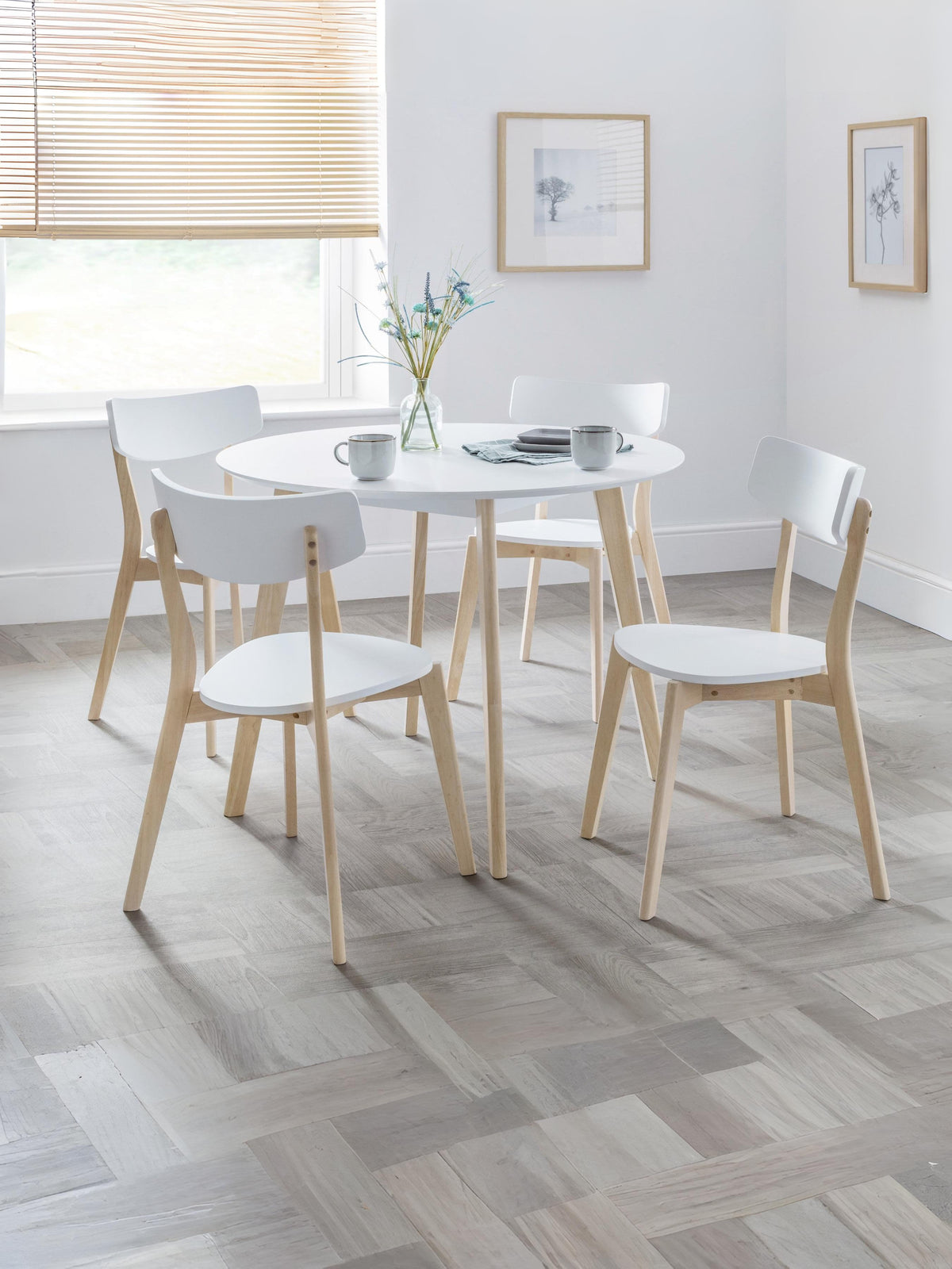 Casa Round Dining Table White/Oak