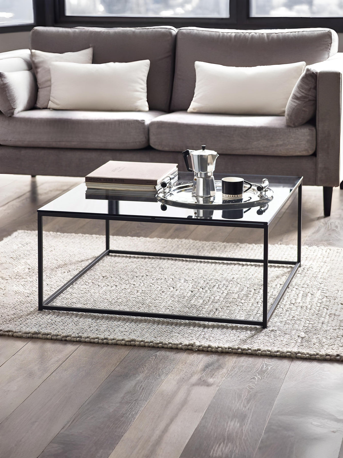 Chicago Square Coffee Table Smoked Glass