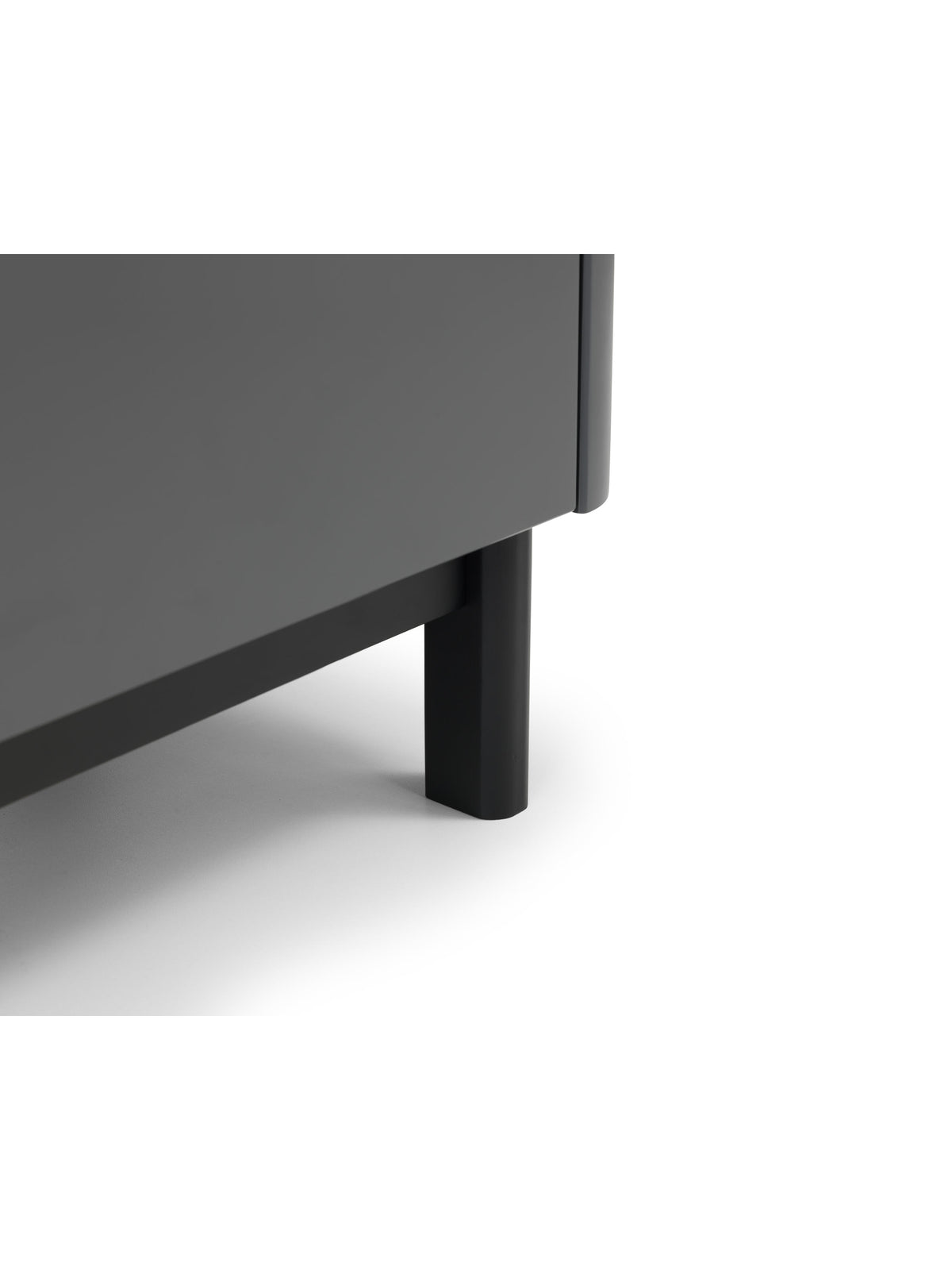 Chloe 2 Drawer Bedside - Storm Grey/Black
