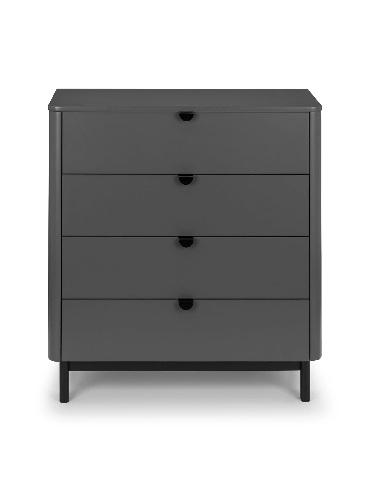 Chloe 4 Drawer Chest - Storm Grey/Black