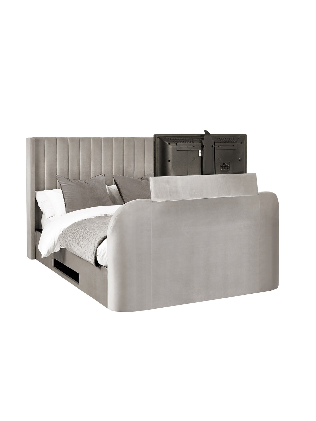 Clara Ottoman TV Bed - Light Grey