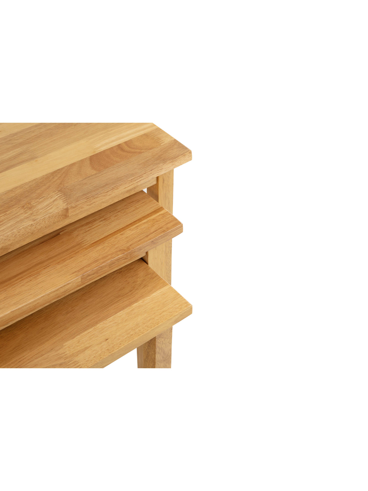 Cleo Nest Of Tables - Natural Oak Finish