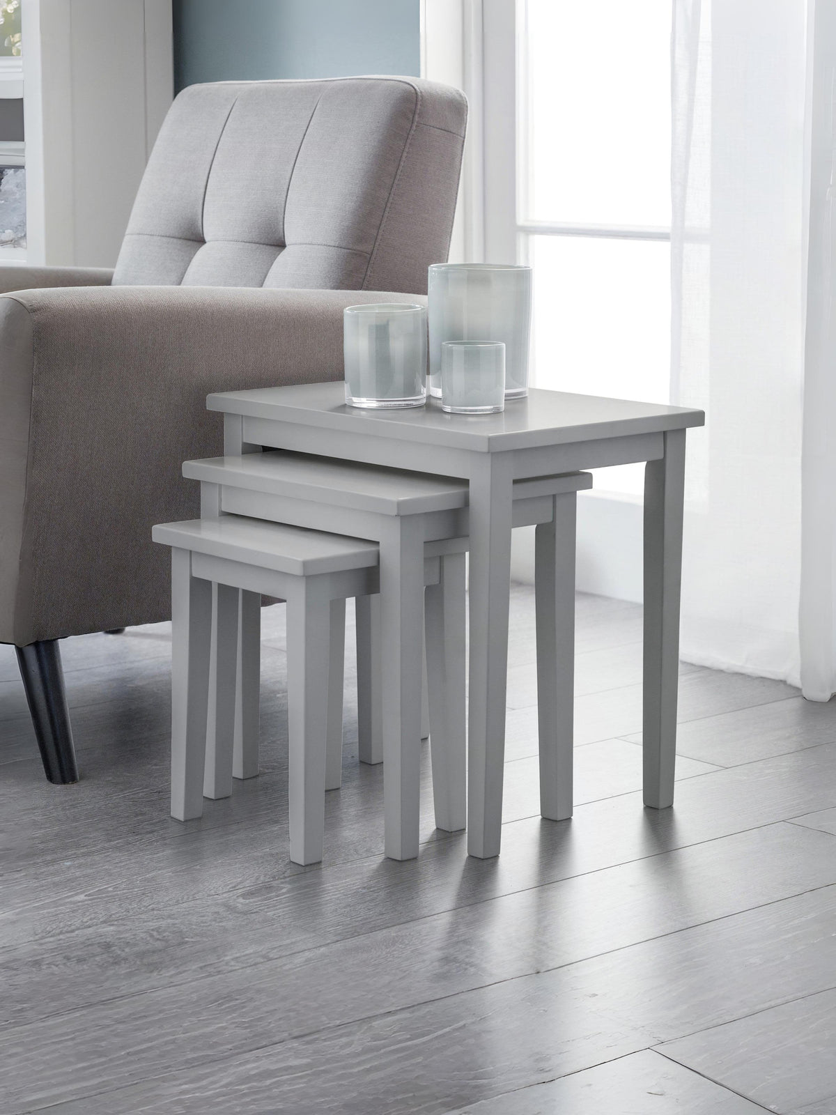 Cleo Nest Of Tables - Grey Finish