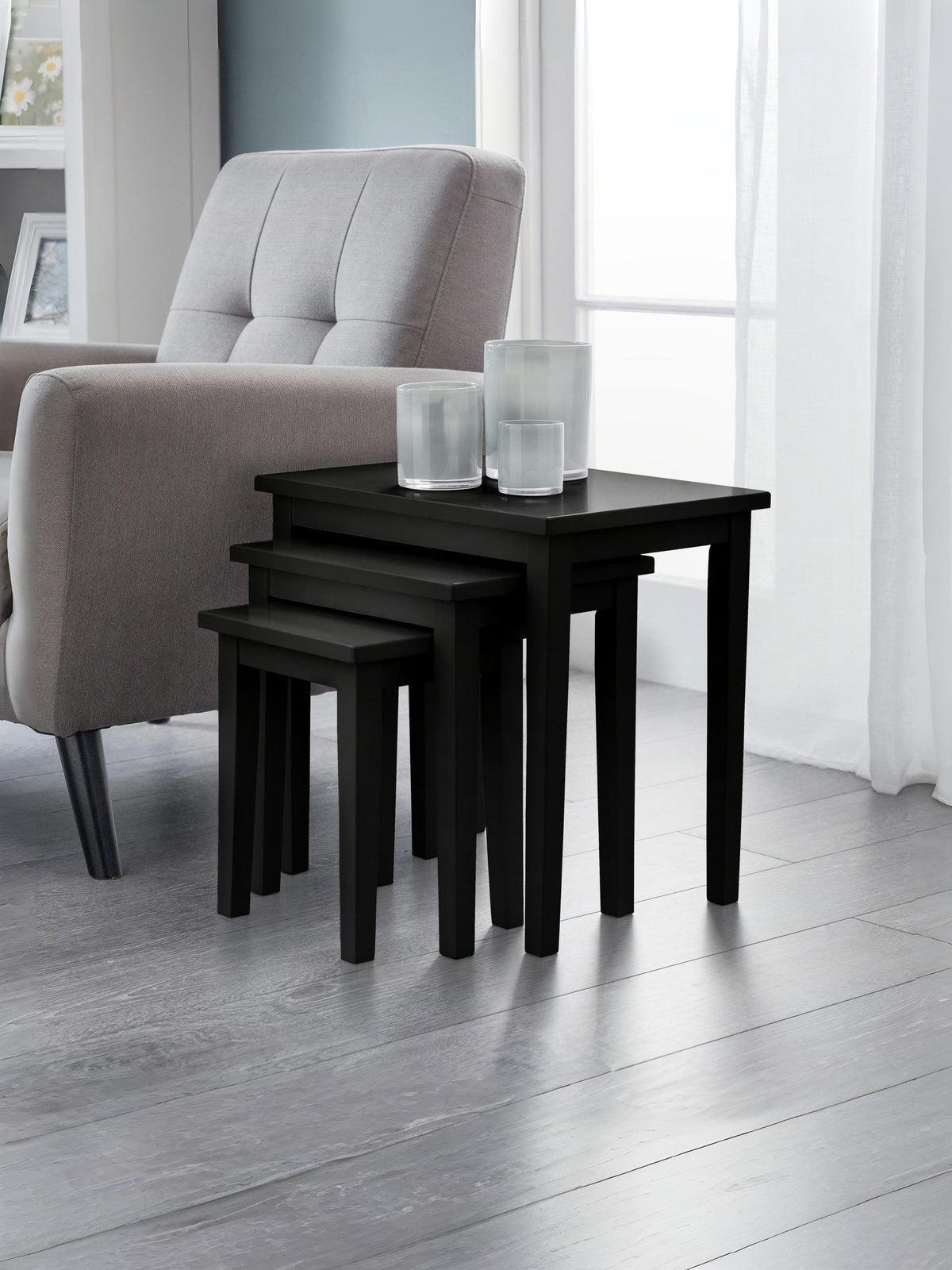 Cleo Nest Of Tables - Black Finish