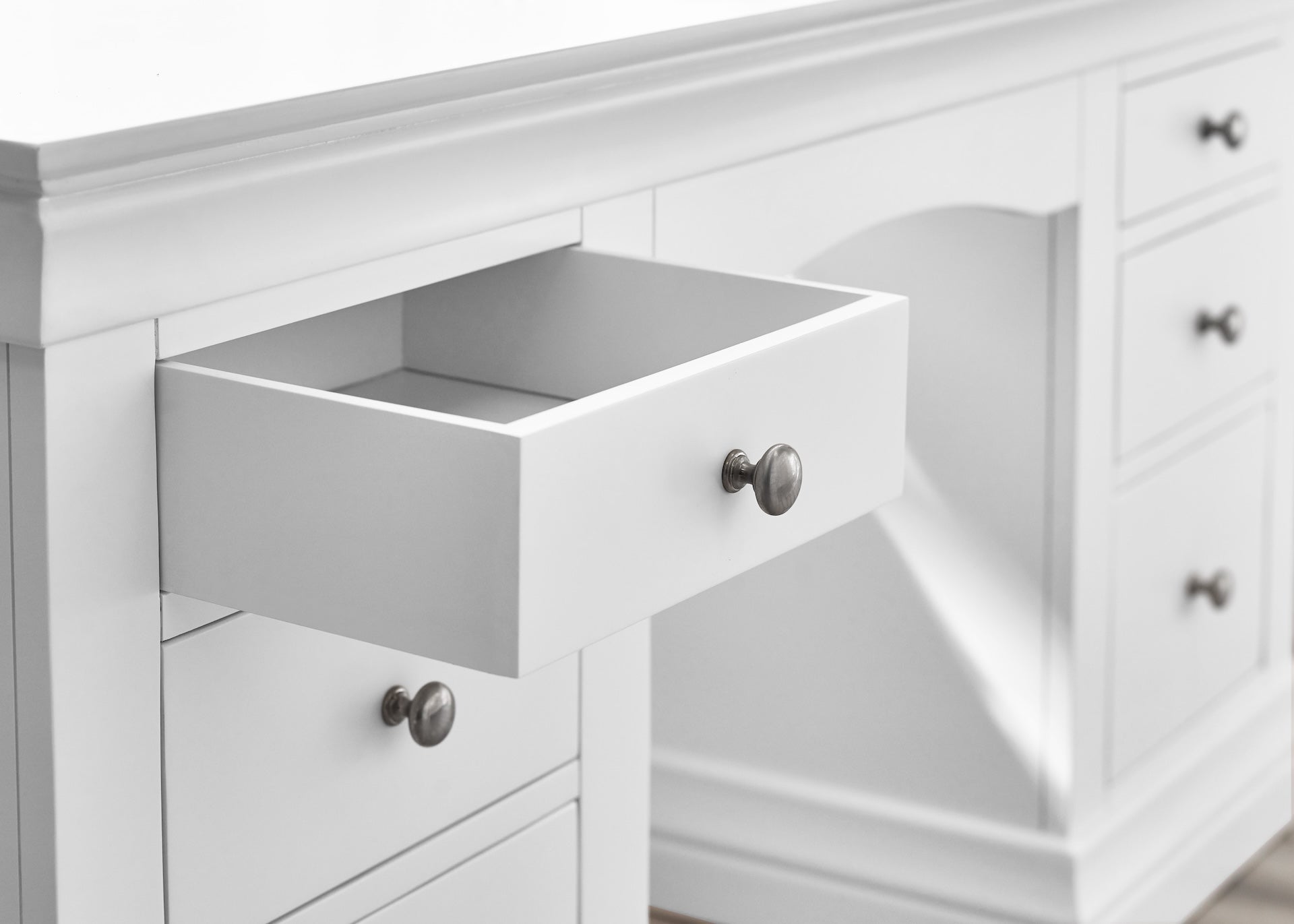 Clermont Dressing Table - Surf White – Julian Bowen, view 8