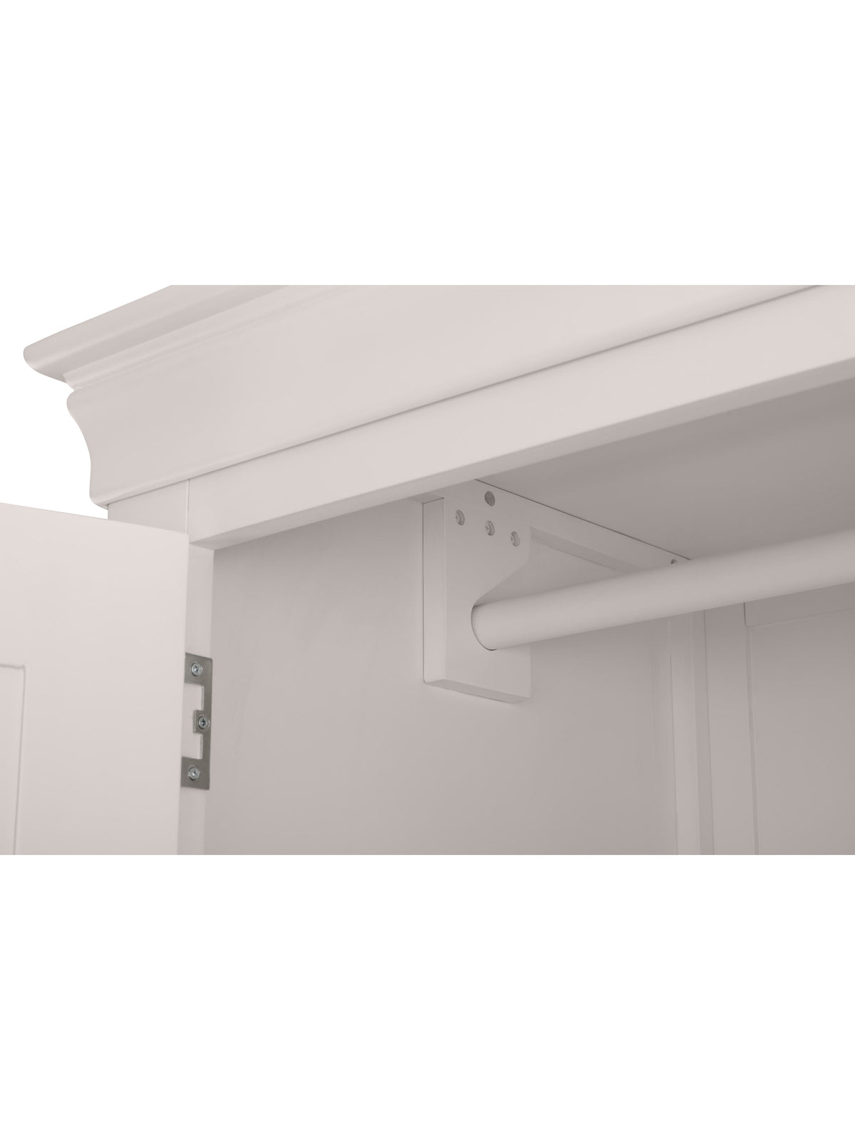 Clermont 2 Door 1 Drawer Wardrobe - Light Grey
