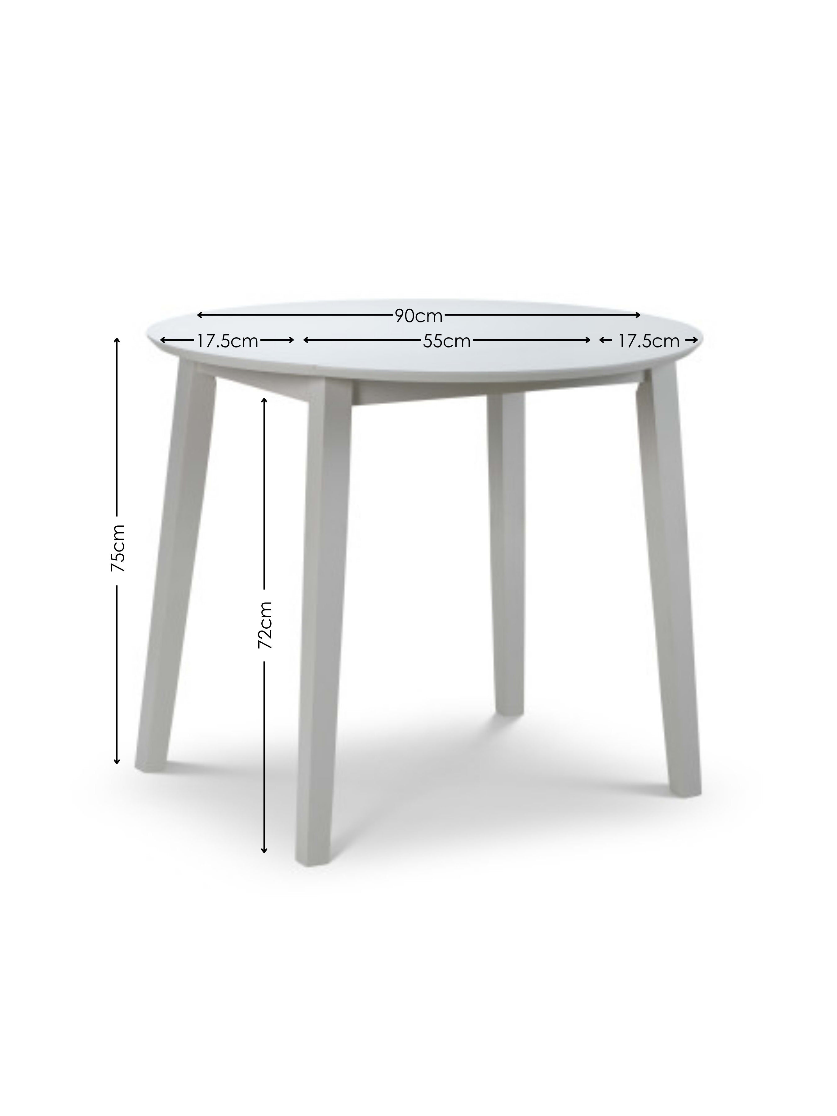 Coast Grey Dropleaf Table and 2 Grey Coast Chairs