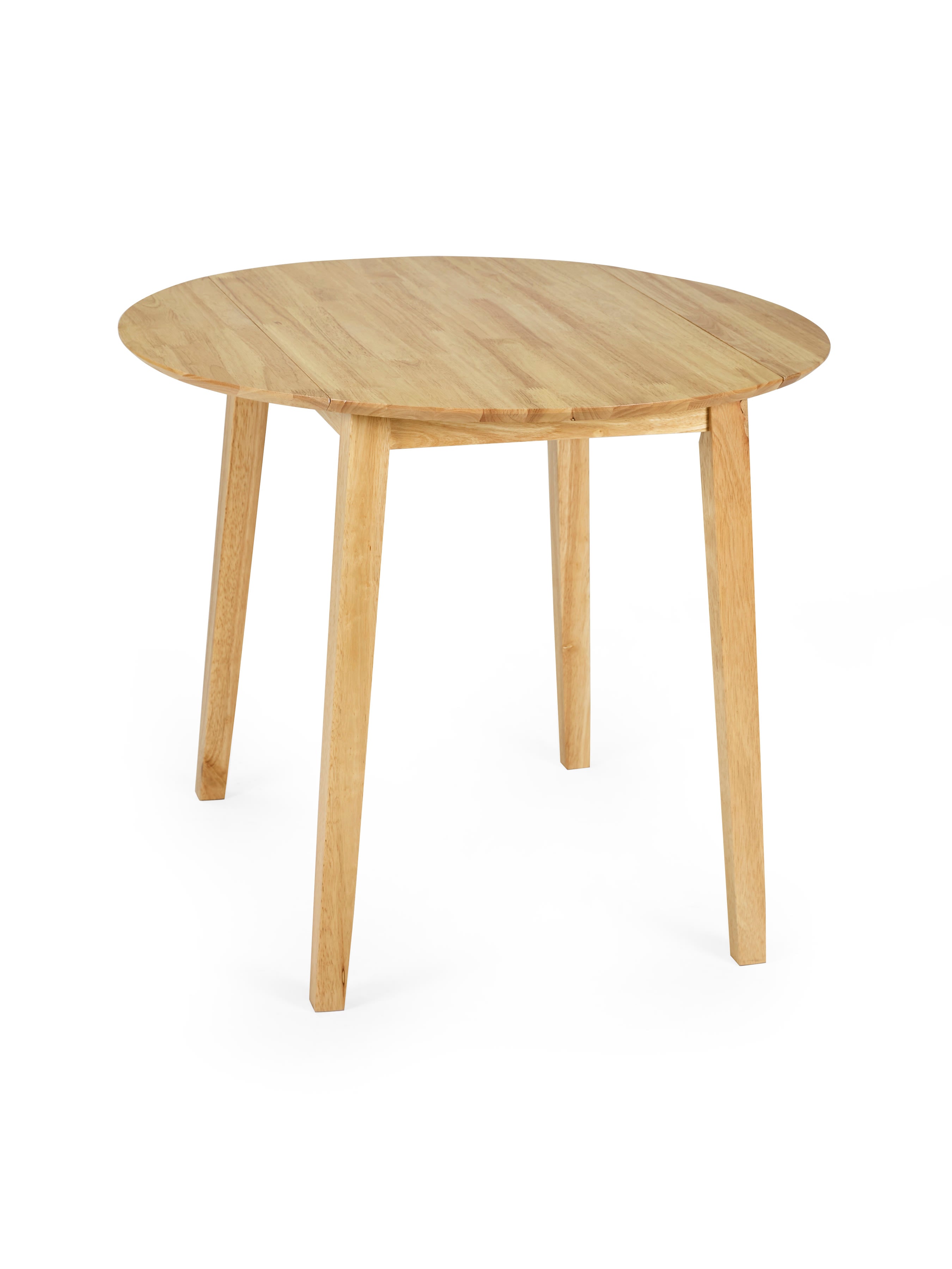 Coast Natural Oak 55- Drop Leaf Extending Round Dining Table – Natural Oak Effect