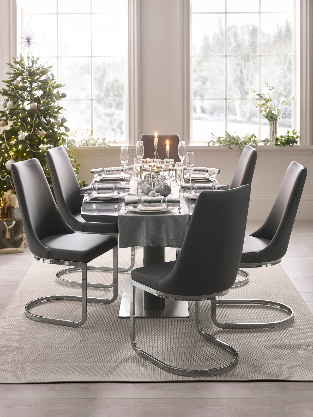 Como Cantilever Dining Chairs (Set Of 2)