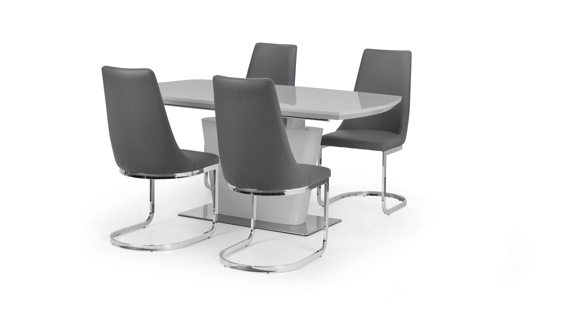 Como High Gloss Extending Table - Grey – Julian Bowen, view 10