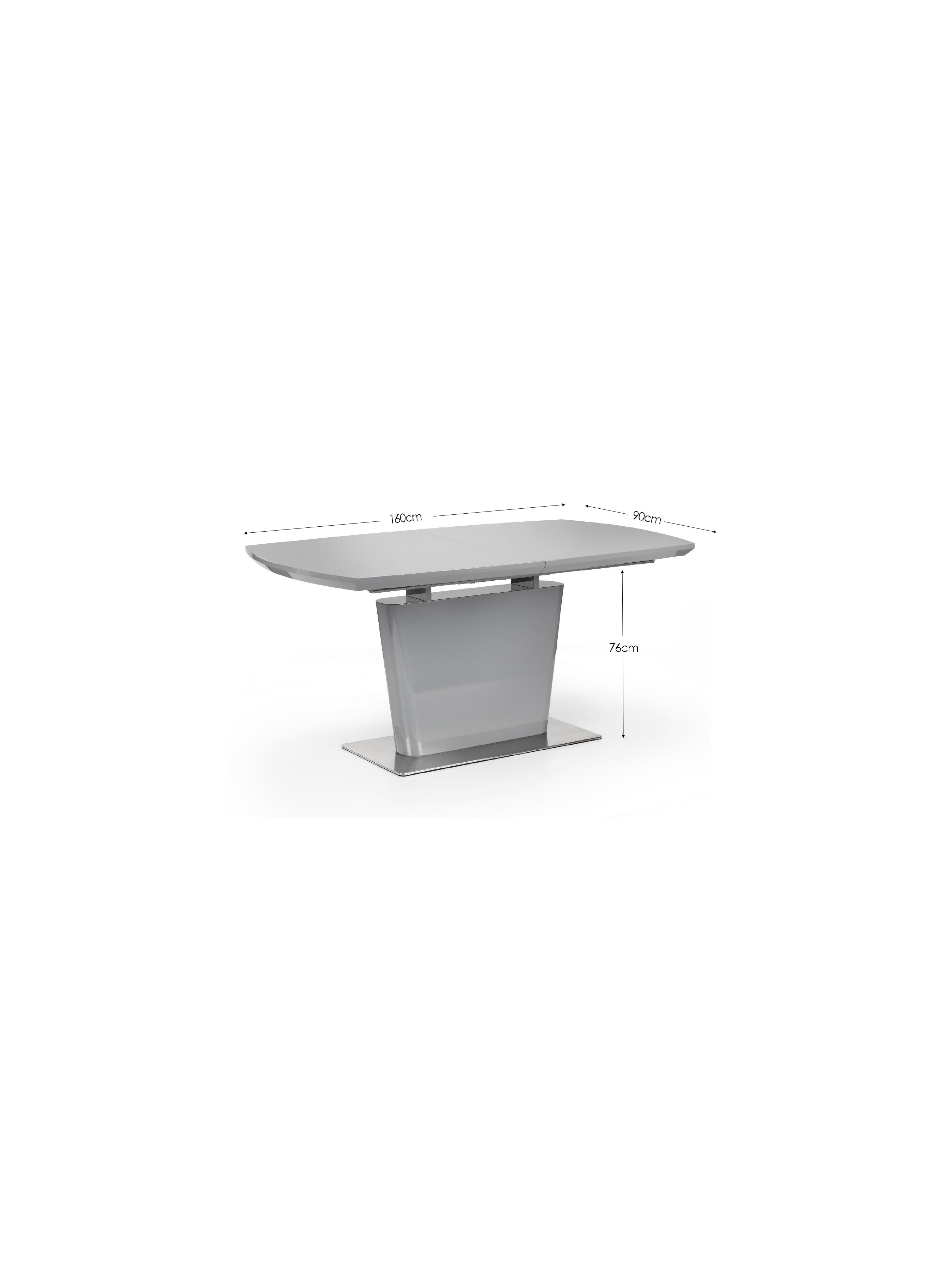 Como Grey High Gloss Table , 1 Grey plush High Bench and 2 Grey plush Chairs