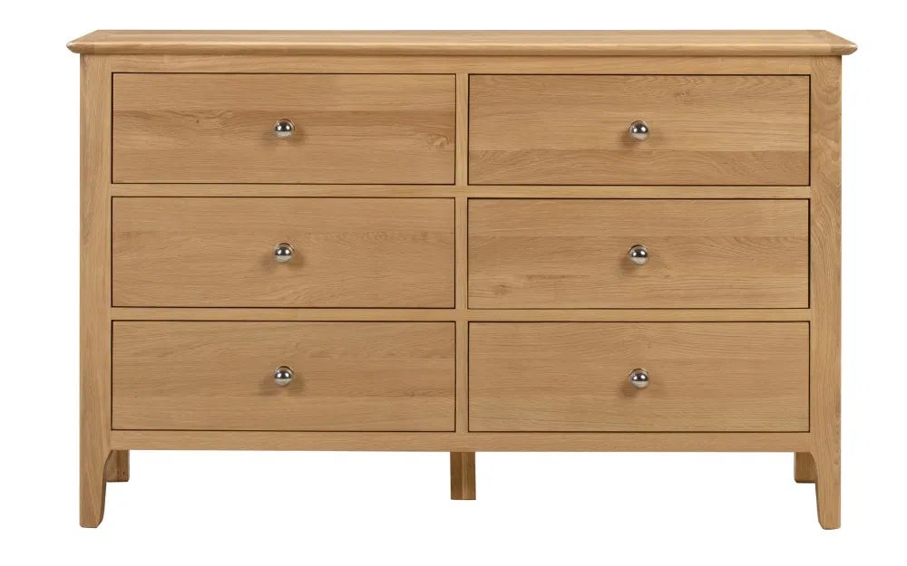 Cotswold 6 Drawer Wide Chest – Julian Bowen, view 3