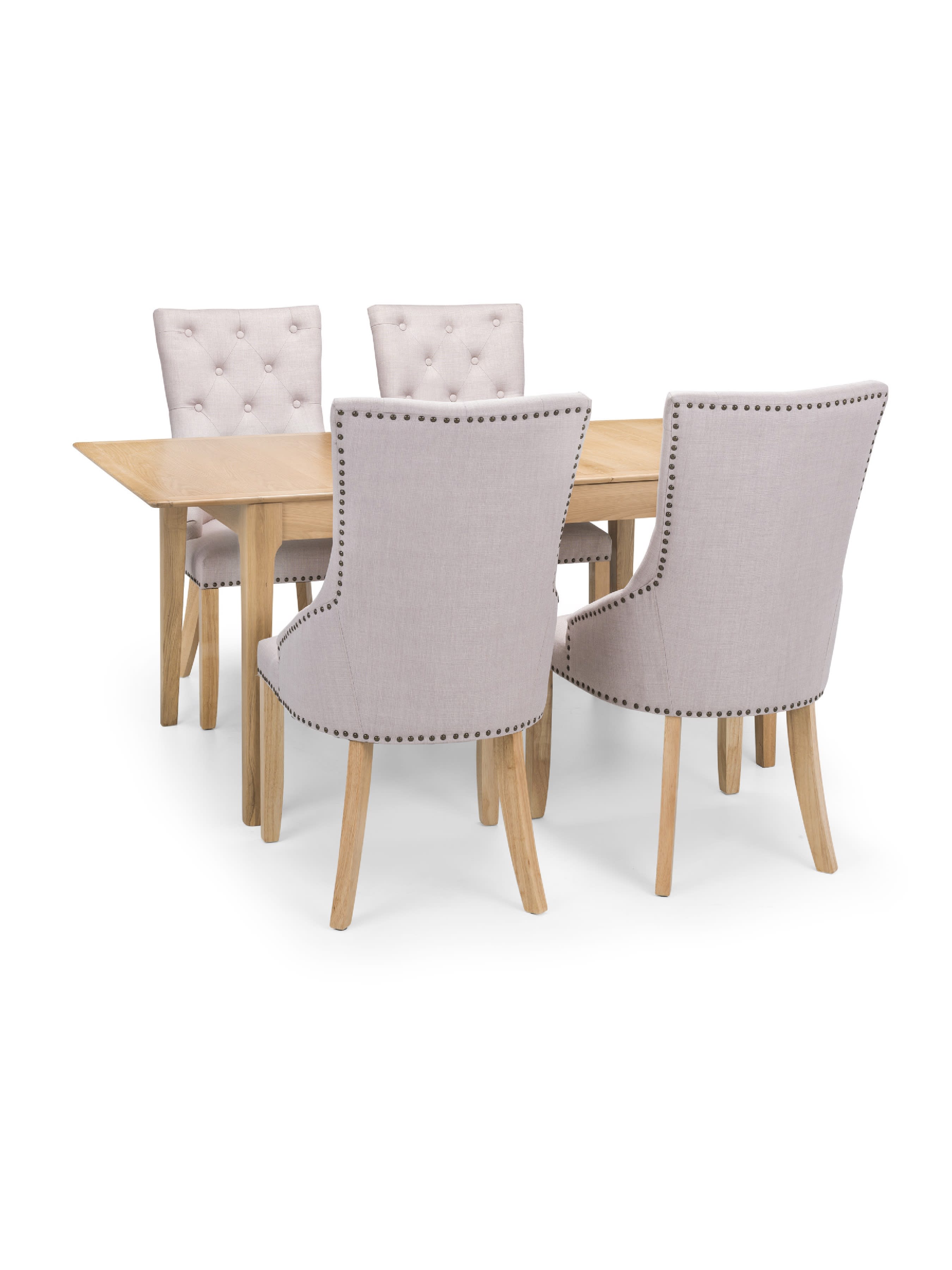 Cotswold Dining Table and 4 Loire Chairs – Oak