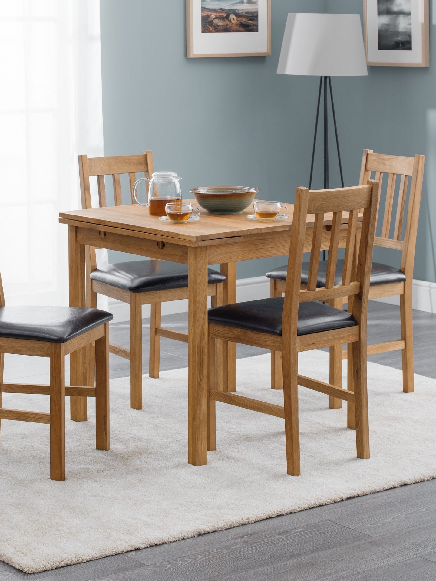 Coxmoor Oak Extending Dining Table – Julian Bowen, view 3