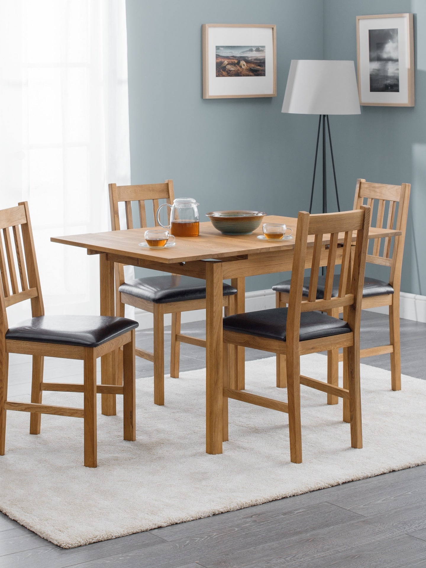 Coxmoor Oak Extending Dining Table – Julian Bowen, view 4