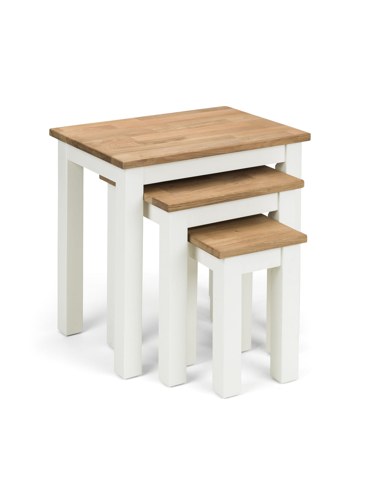 Coxmoor Nest Of 3 Tables - Ivory & Oak