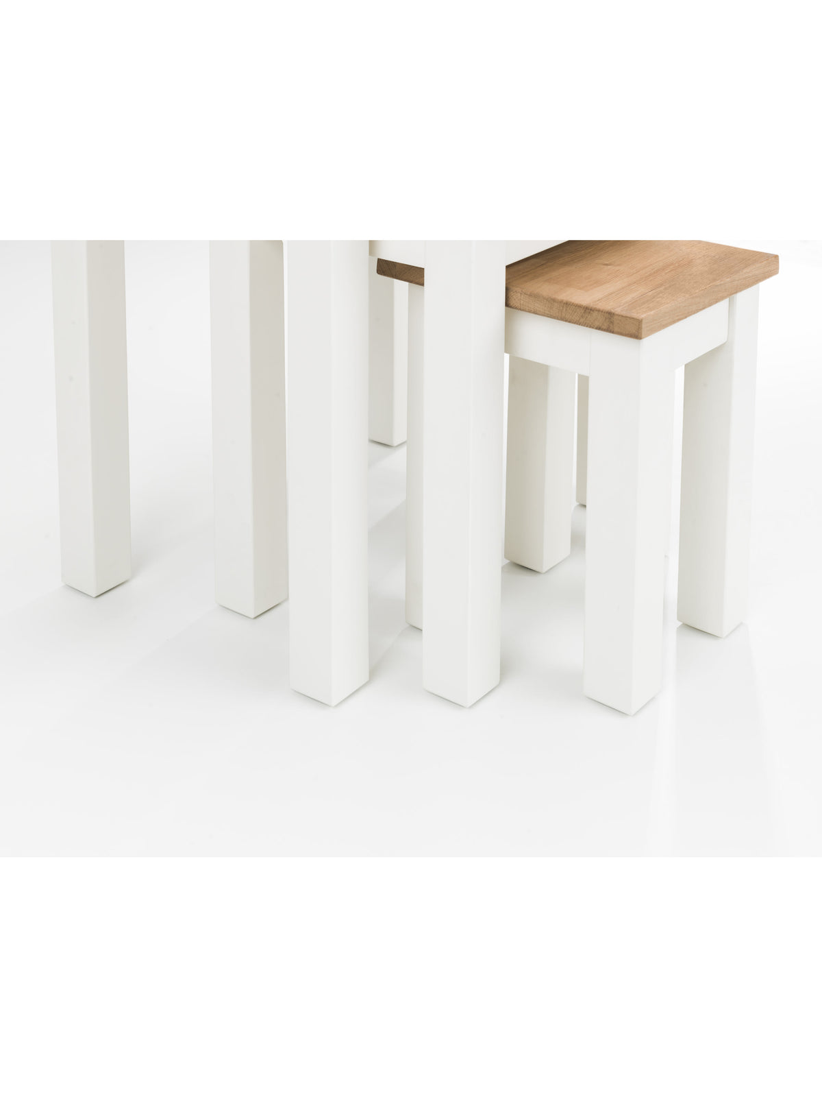 Coxmoor Nest Of 3 Tables - Ivory & Oak