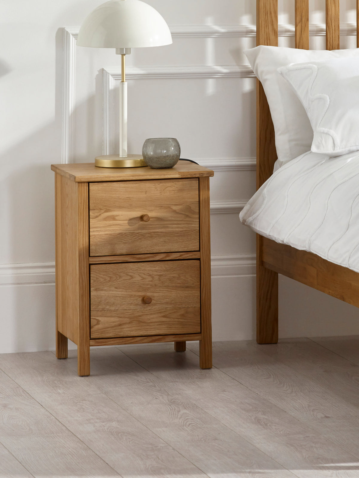 Coxmoor 2 Drawer Bedside - Oak