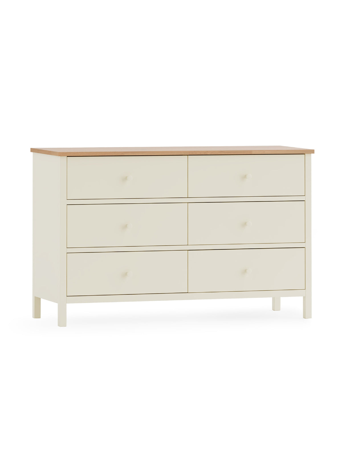 Coxmoor 6 Drawer Chest - Ivory and Oak
