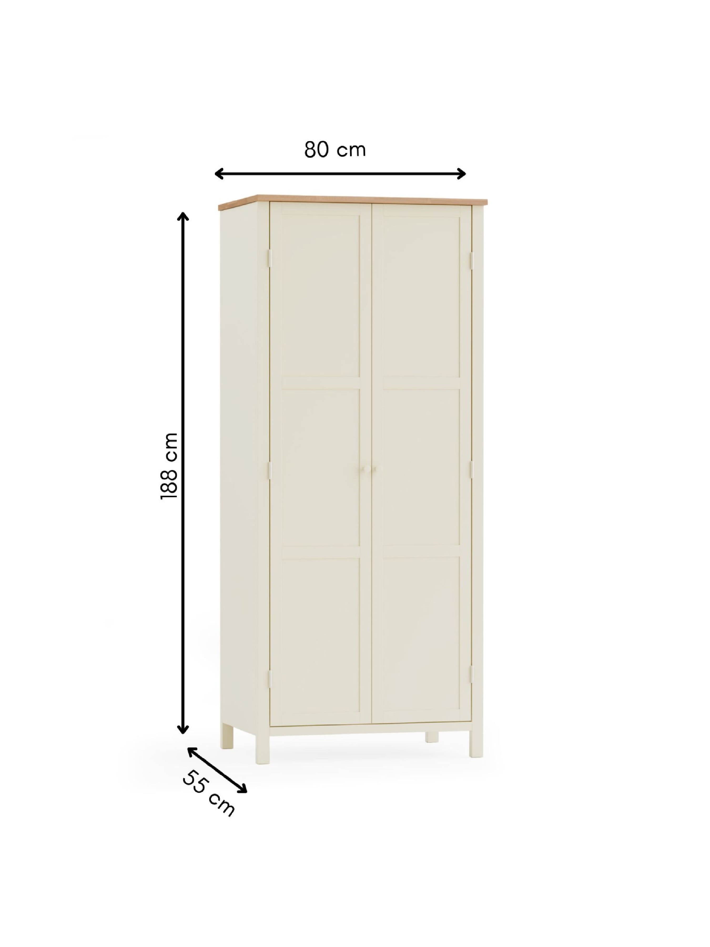 Coxmoor Wardrobe - Ivory and Oak