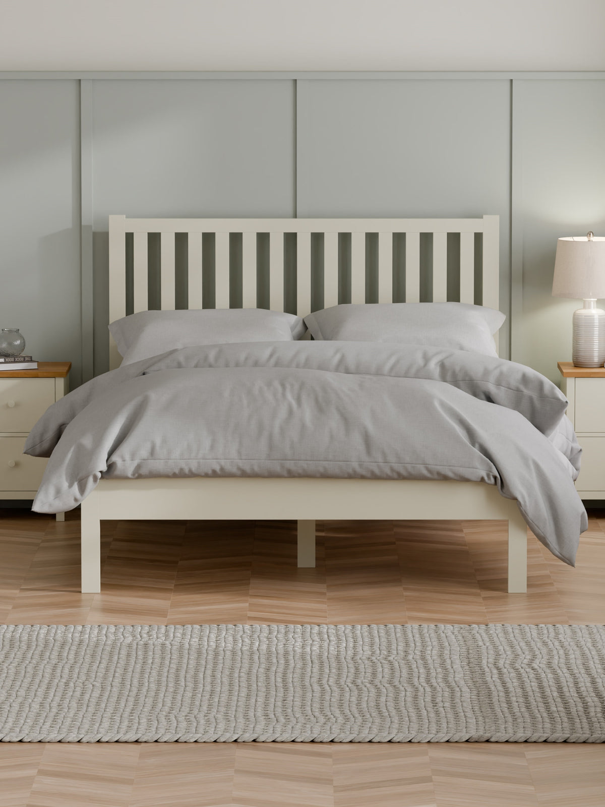 Coxmoor Bed - Ivory and Oak